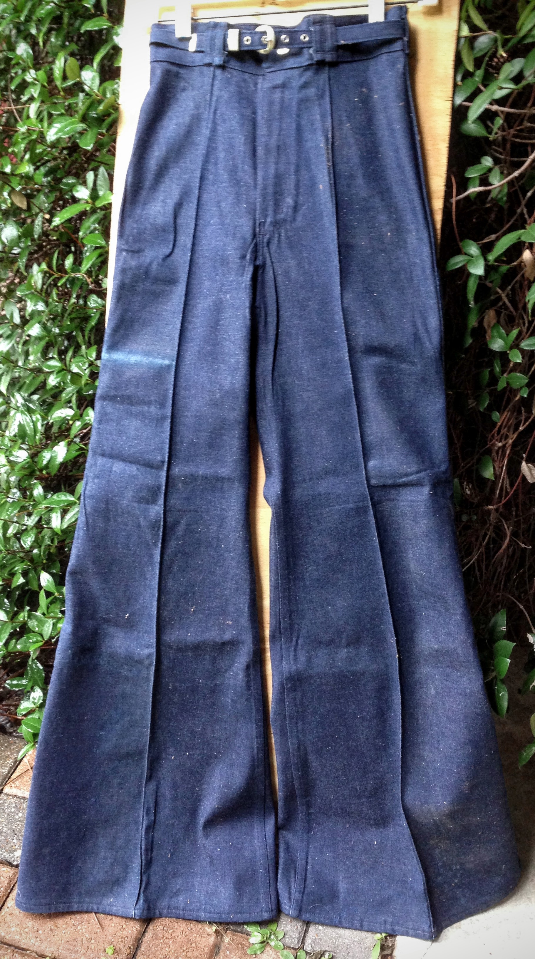 Wrangler Womens 70s Elephant HUGE Bell Bottom Denim Blue Jeans