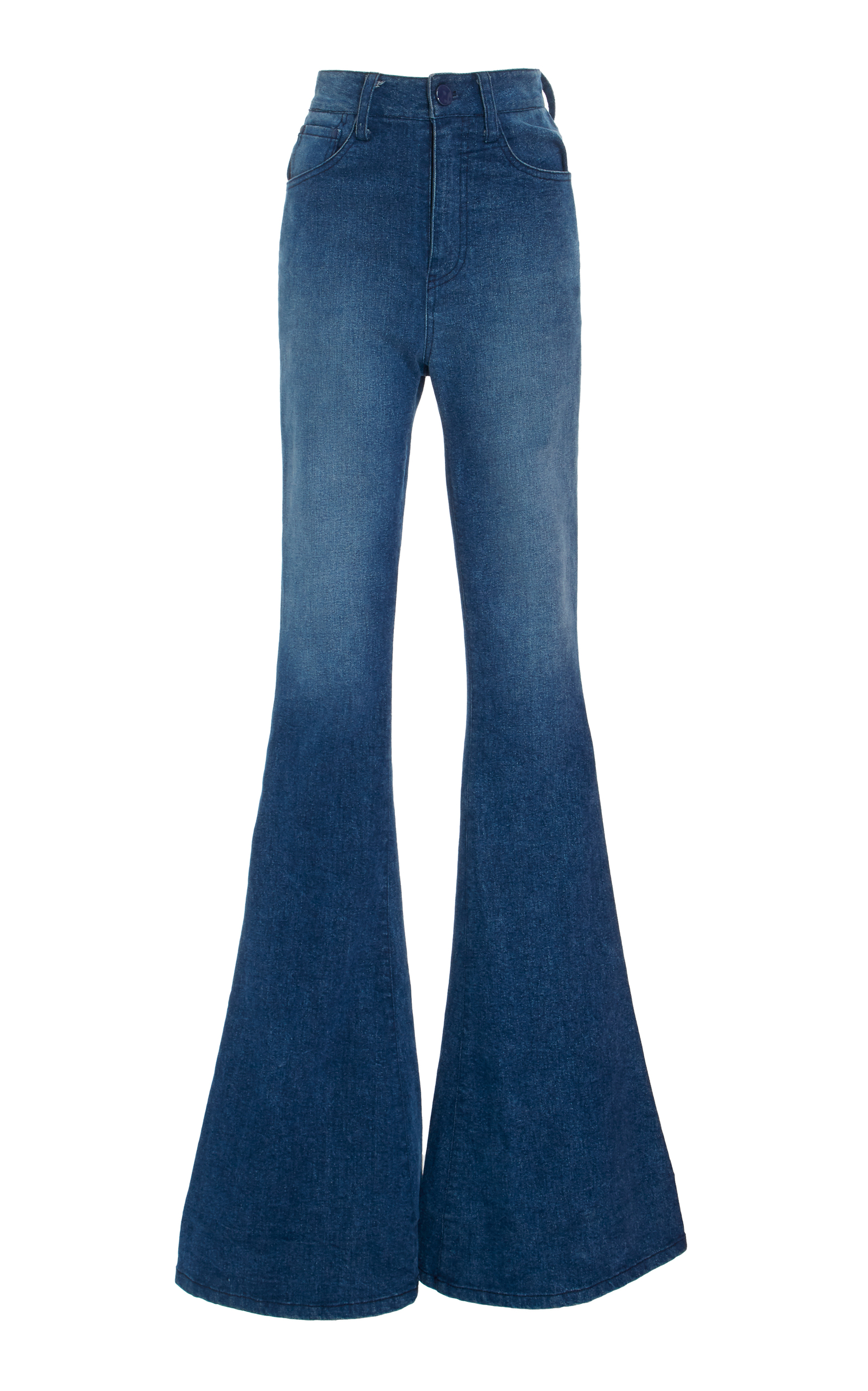 Bell Bottom Denim Jeans by Brandon Maxwell | Moda Operandi