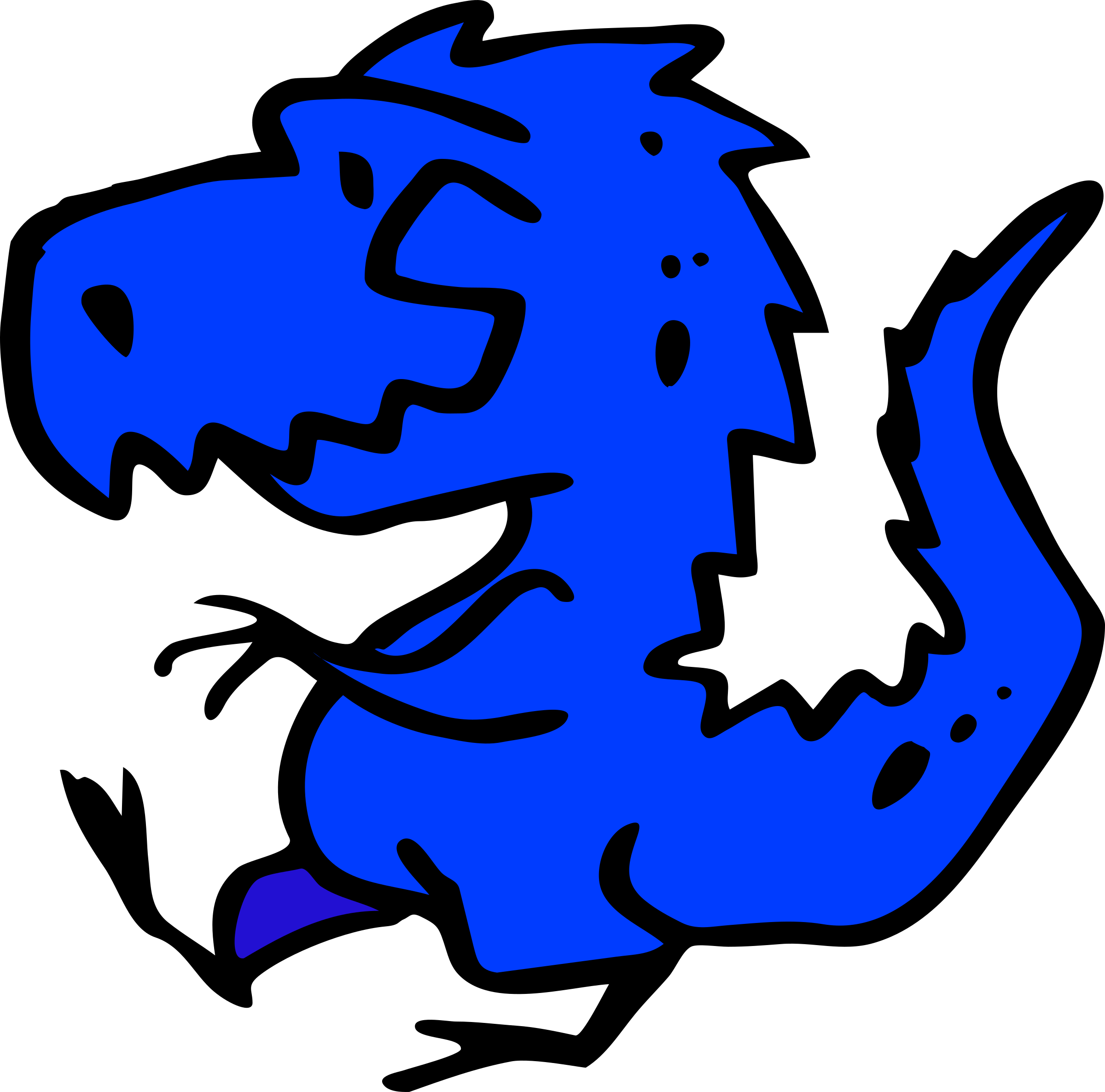 Blue Dinosaur Icons PNG - Free PNG and Icons Downloads