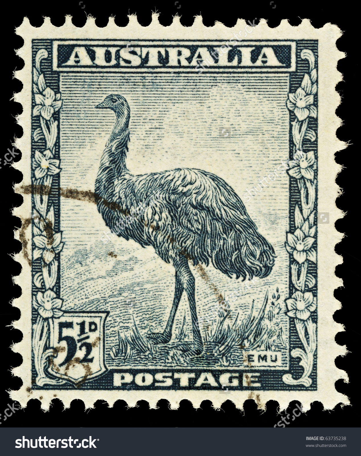 AUSTRALIA - CIRCA 1942: An Australian Used Postage Stamp showing an ...