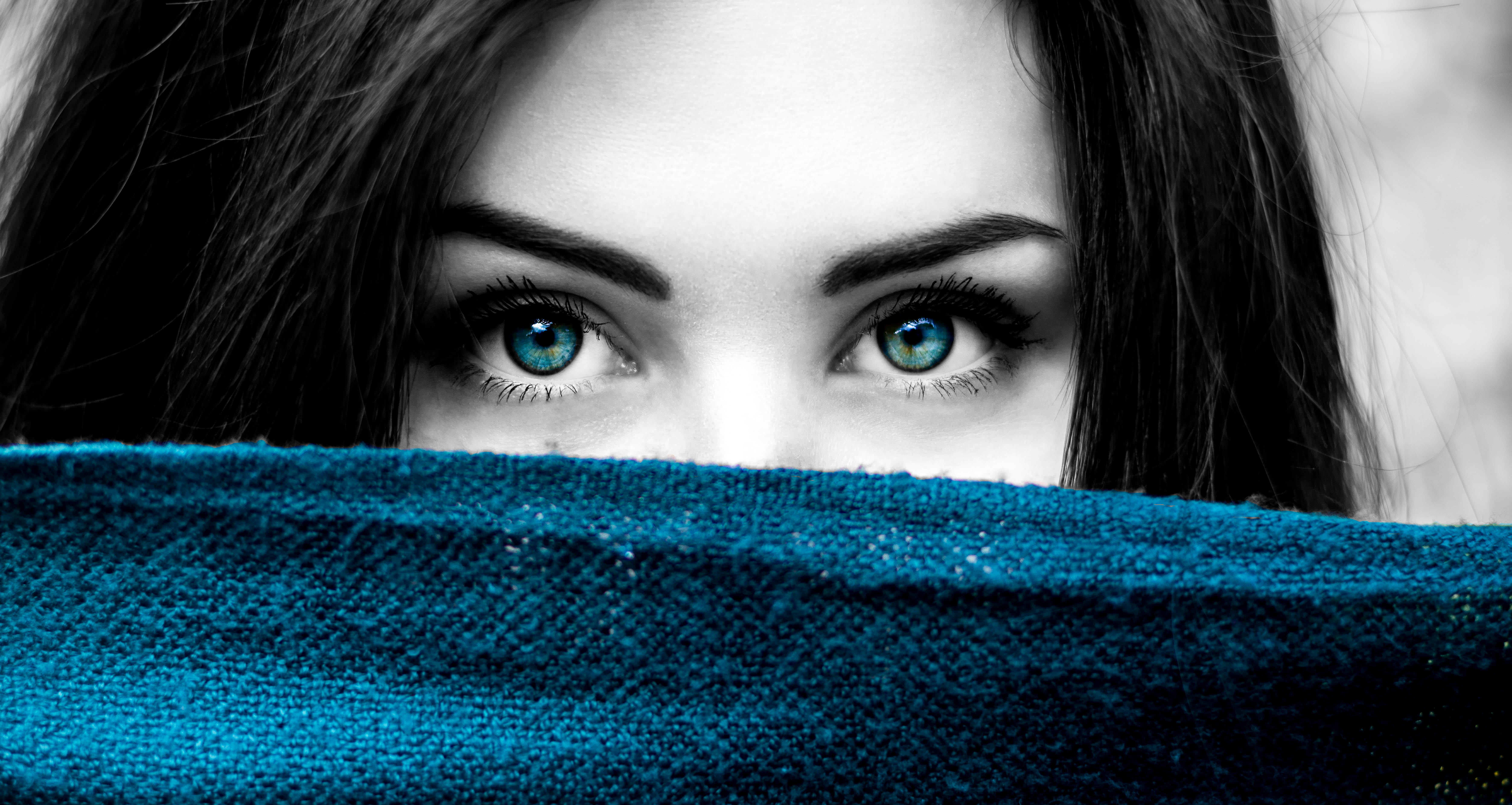 Wallpaper Blue eyes, Woman, Beautiful, Girl, 4K, 8K, Photography, #12305