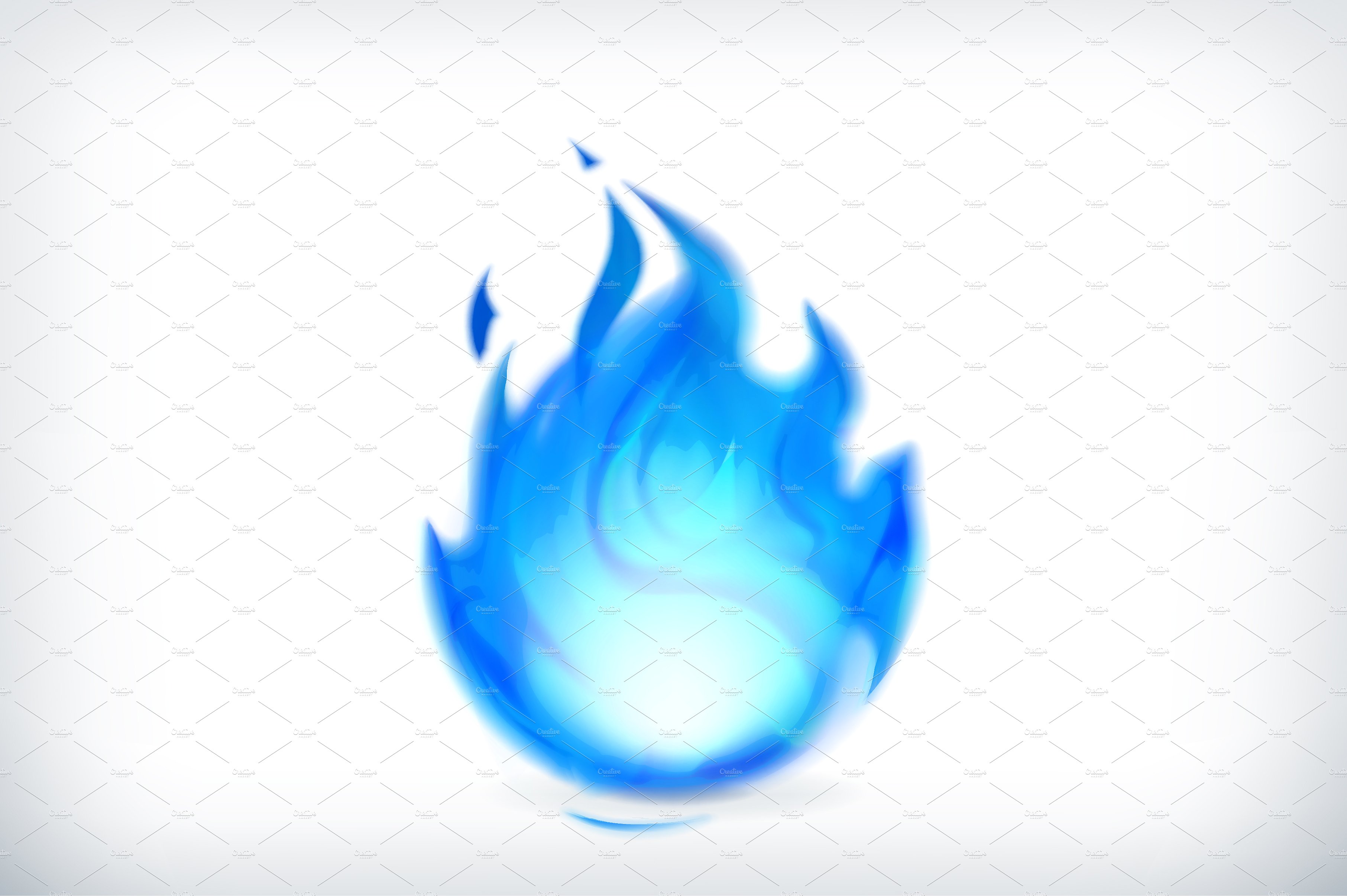 Blue fire icon ~ Icons ~ Creative Market