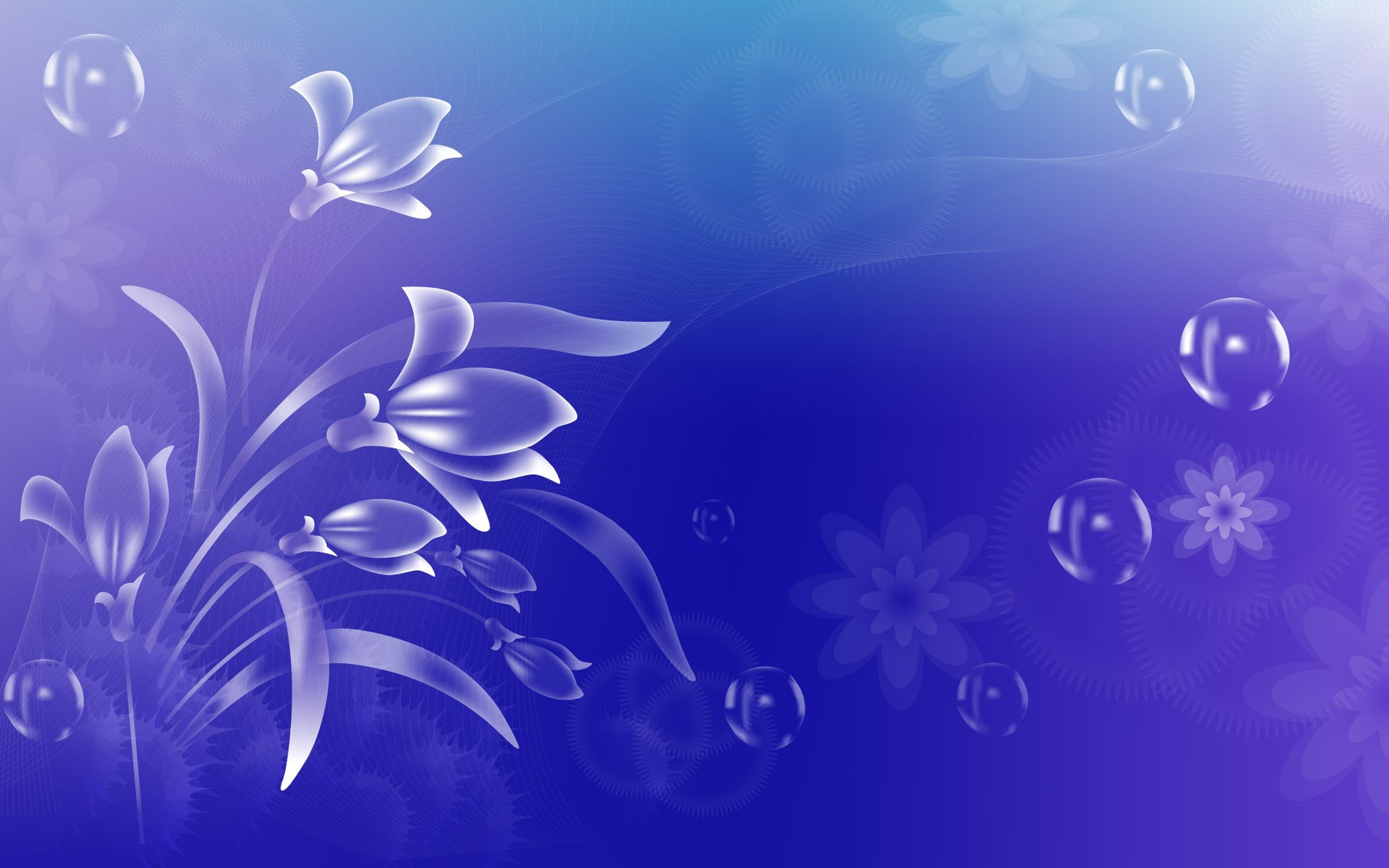 Blue Floral Design - Wallpaper #44102