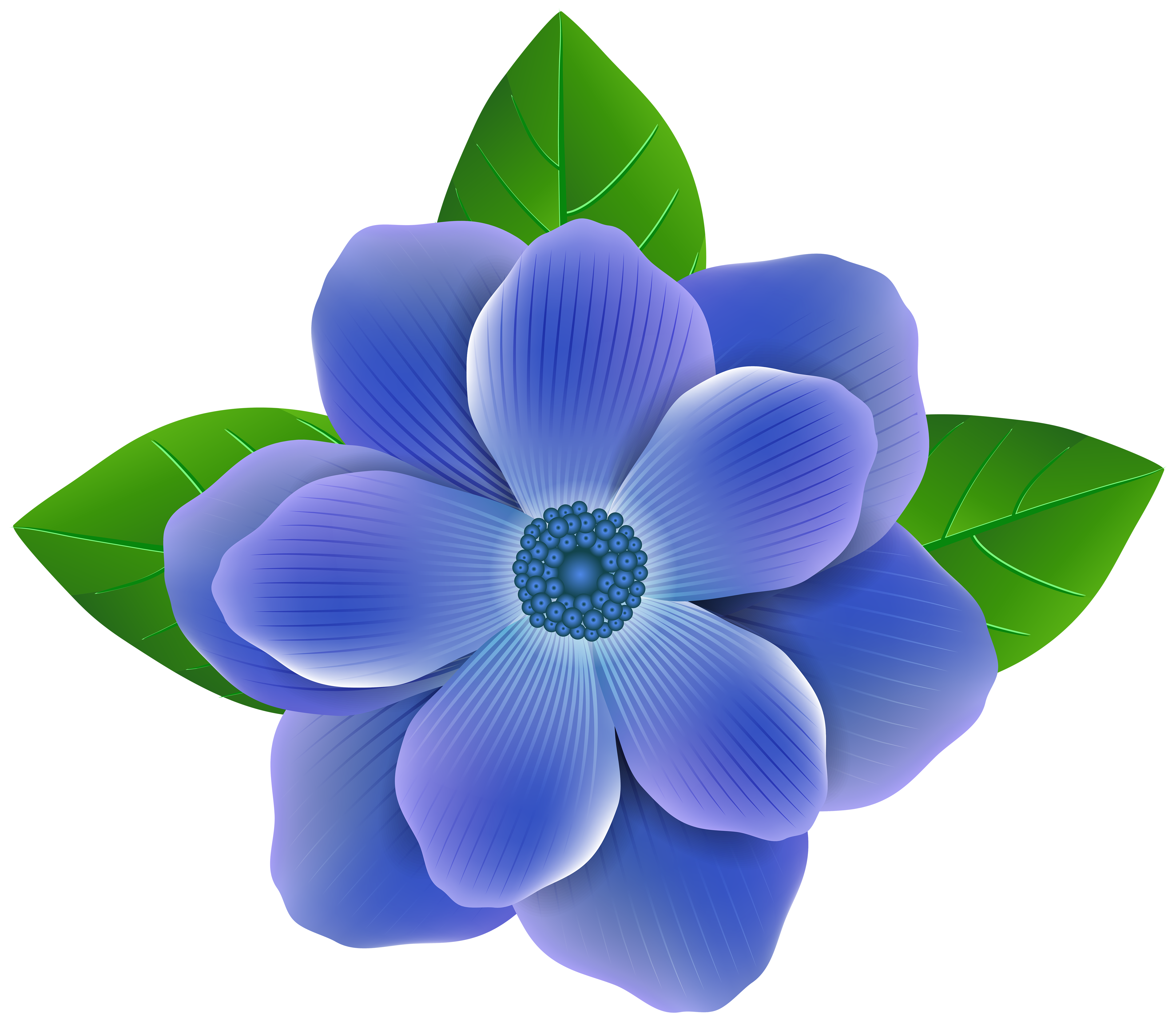 Blue Flower PNG Clip Art Image | Gallery Yopriceville - High ...