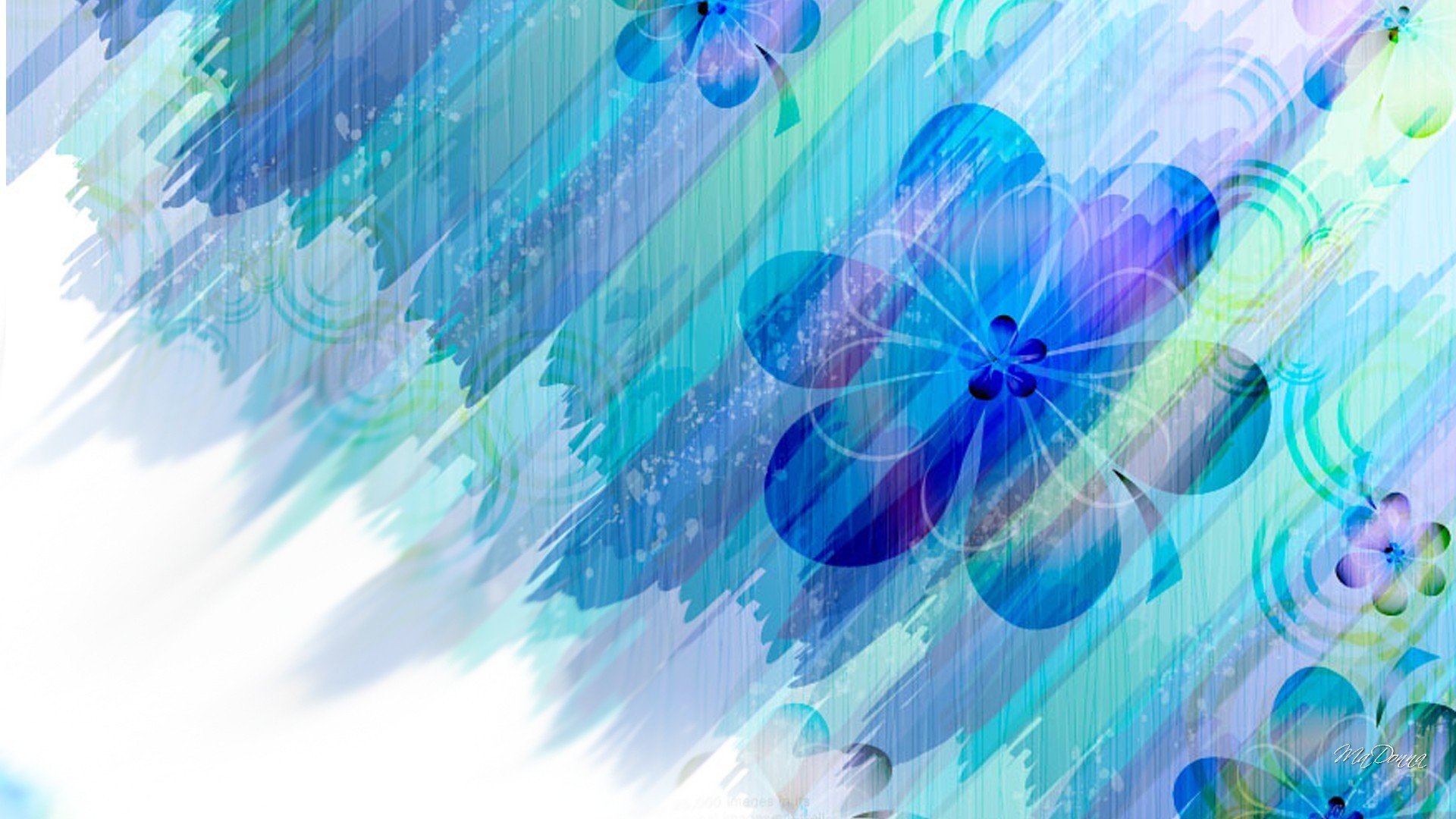 Blue flower abstract wallpaper | AllWallpaper.in #7323 | PC | en