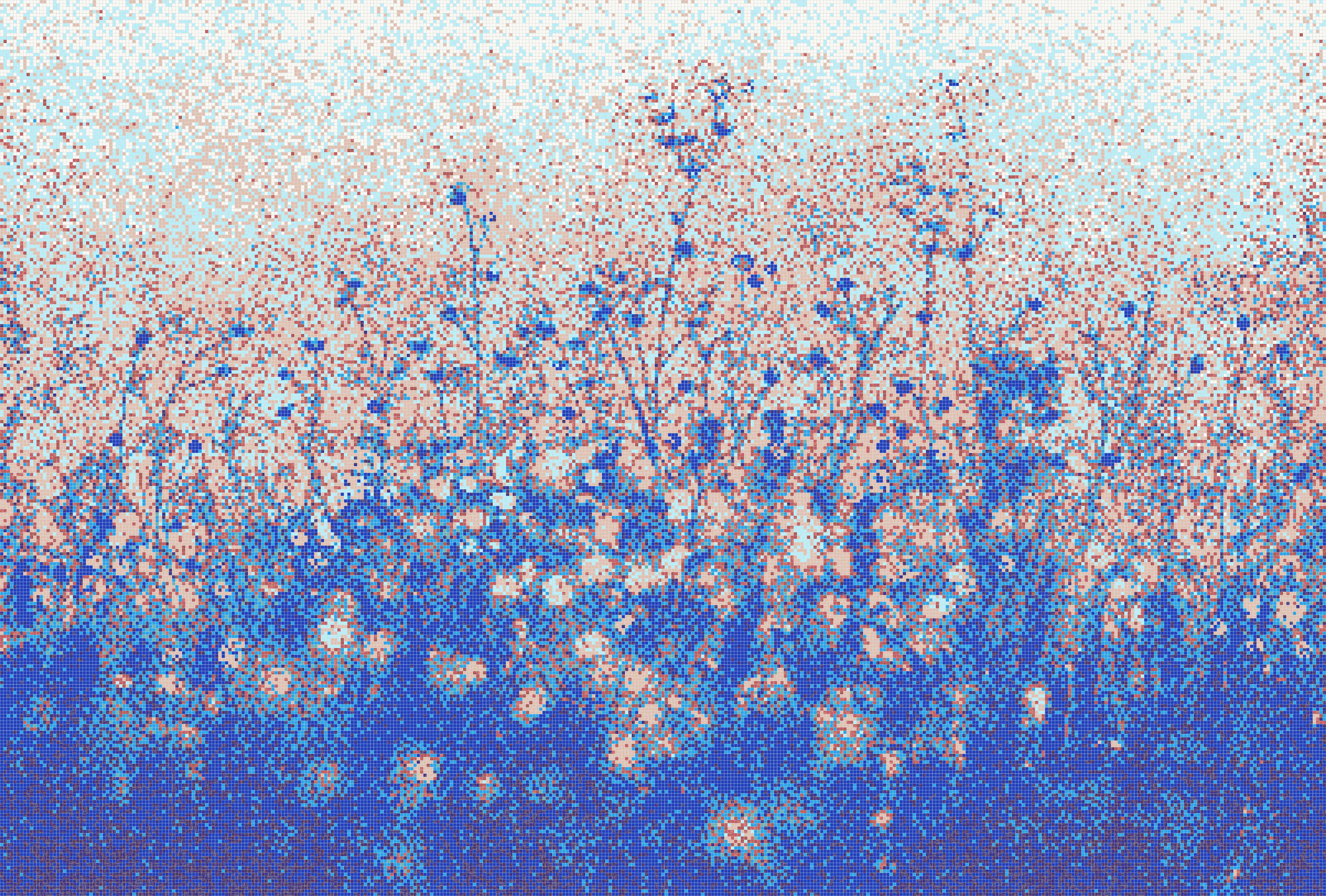 Blue Flowers Tile Pattern | Wildflower Archipelago By Artaic