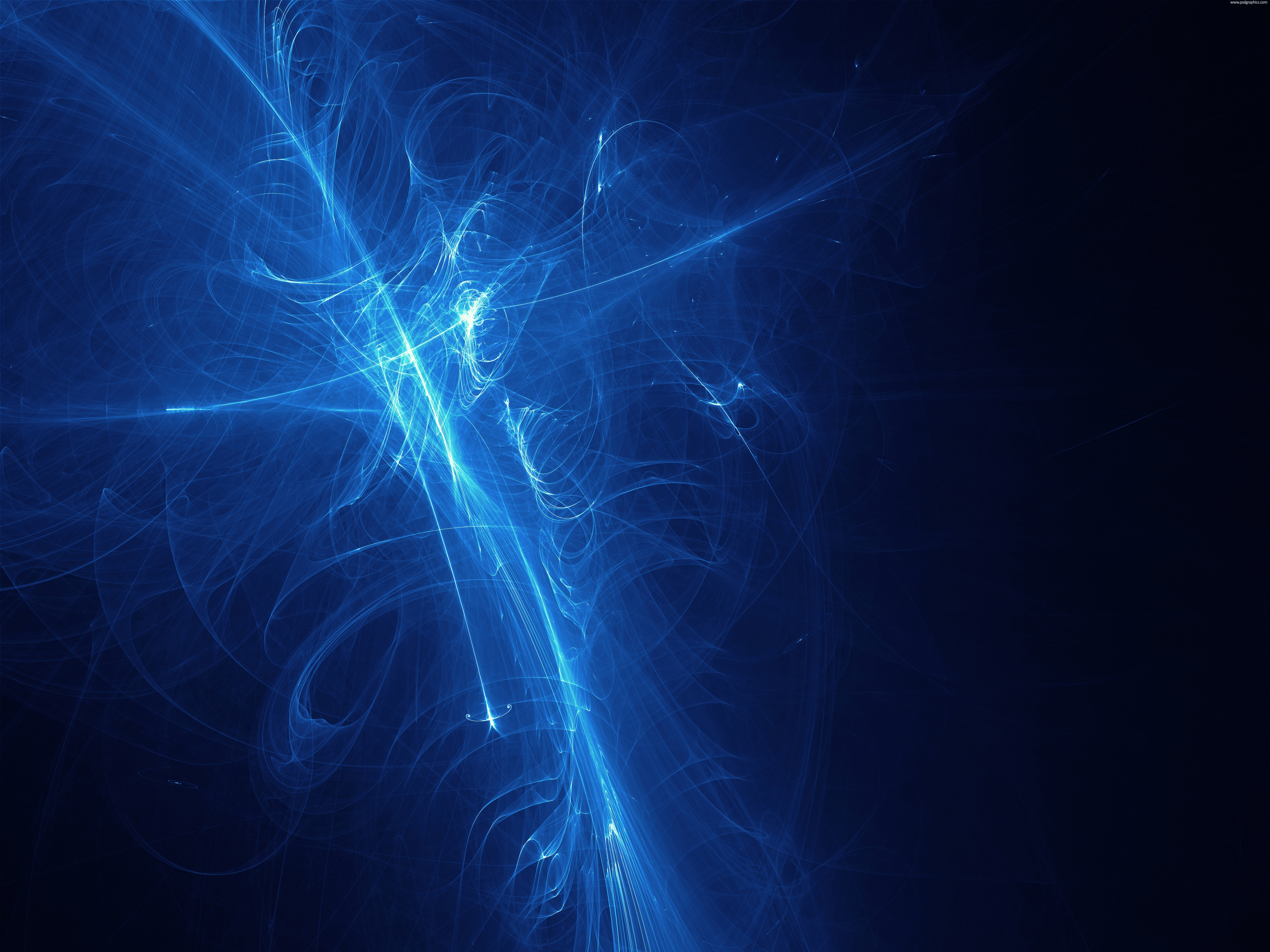Blue fractal background | PSDGraphics