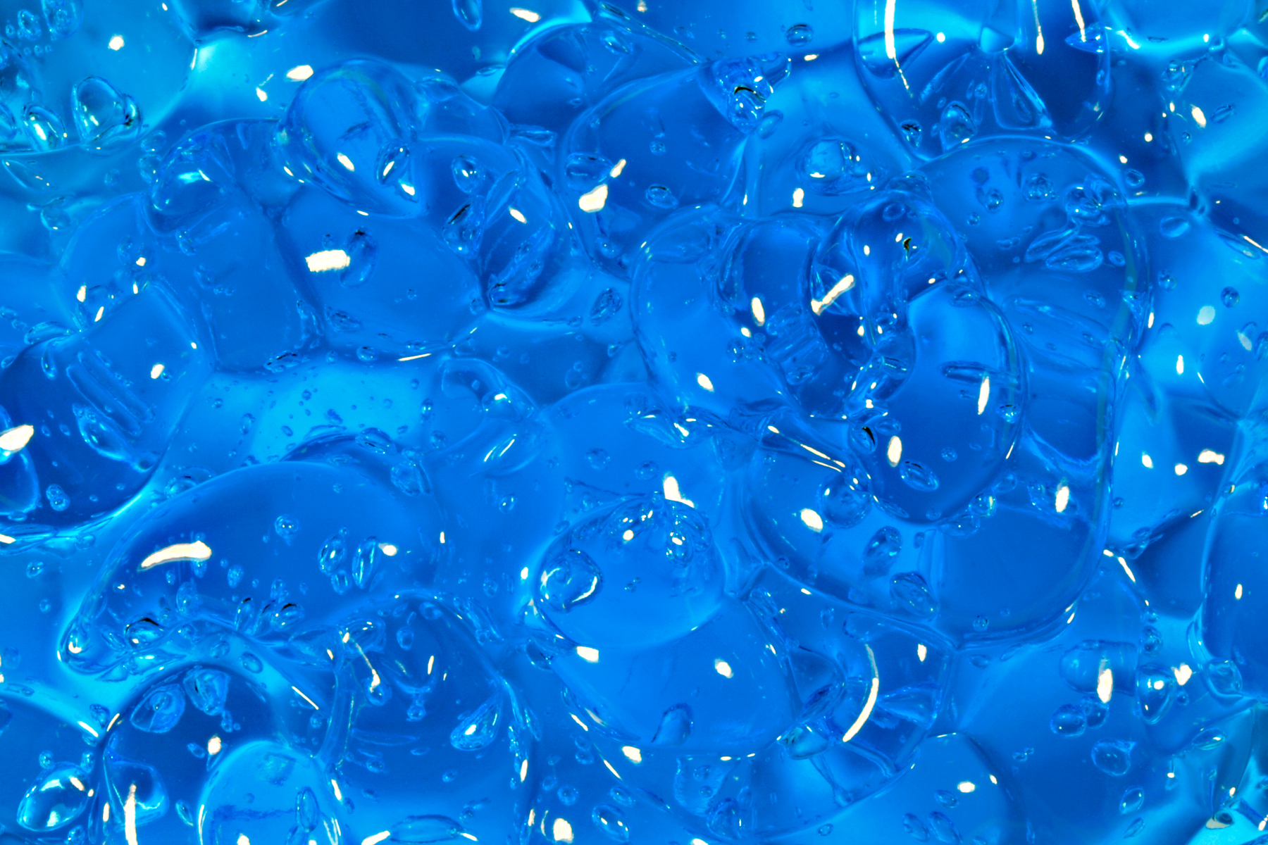 Blue gel macro photo