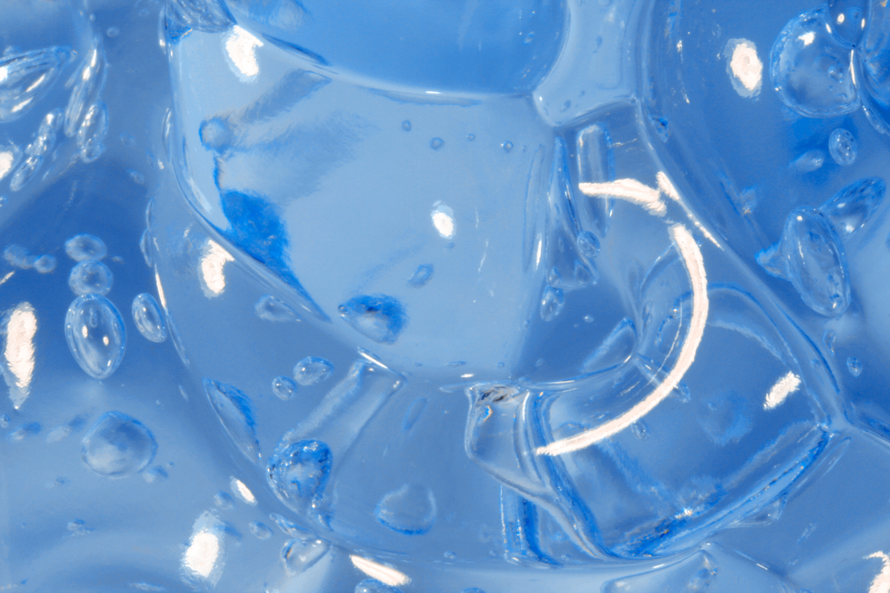 Blue gel macro photo