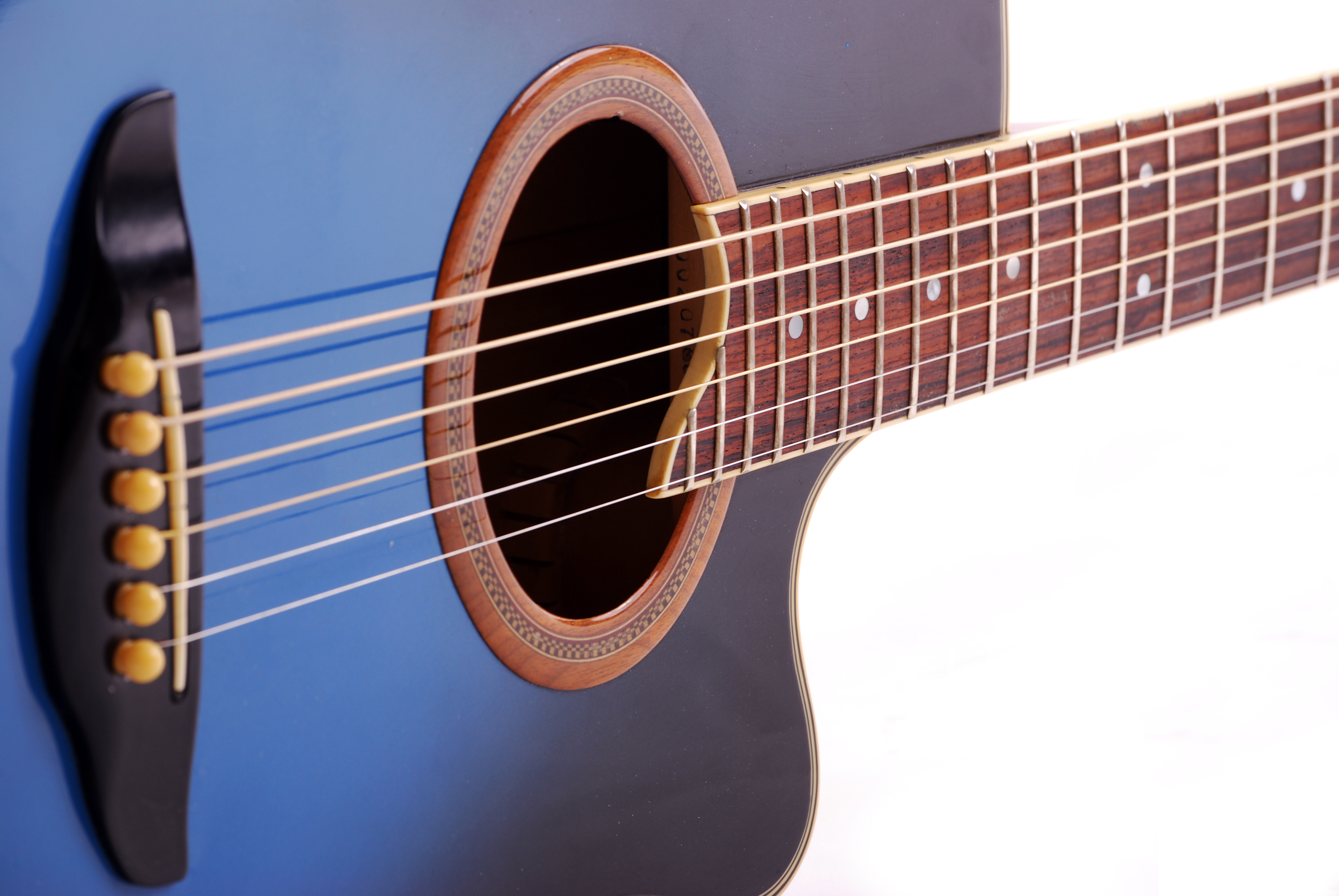 Blue Guitar, Acoustic, Blue, Guitar, Instrument, HQ Photo
