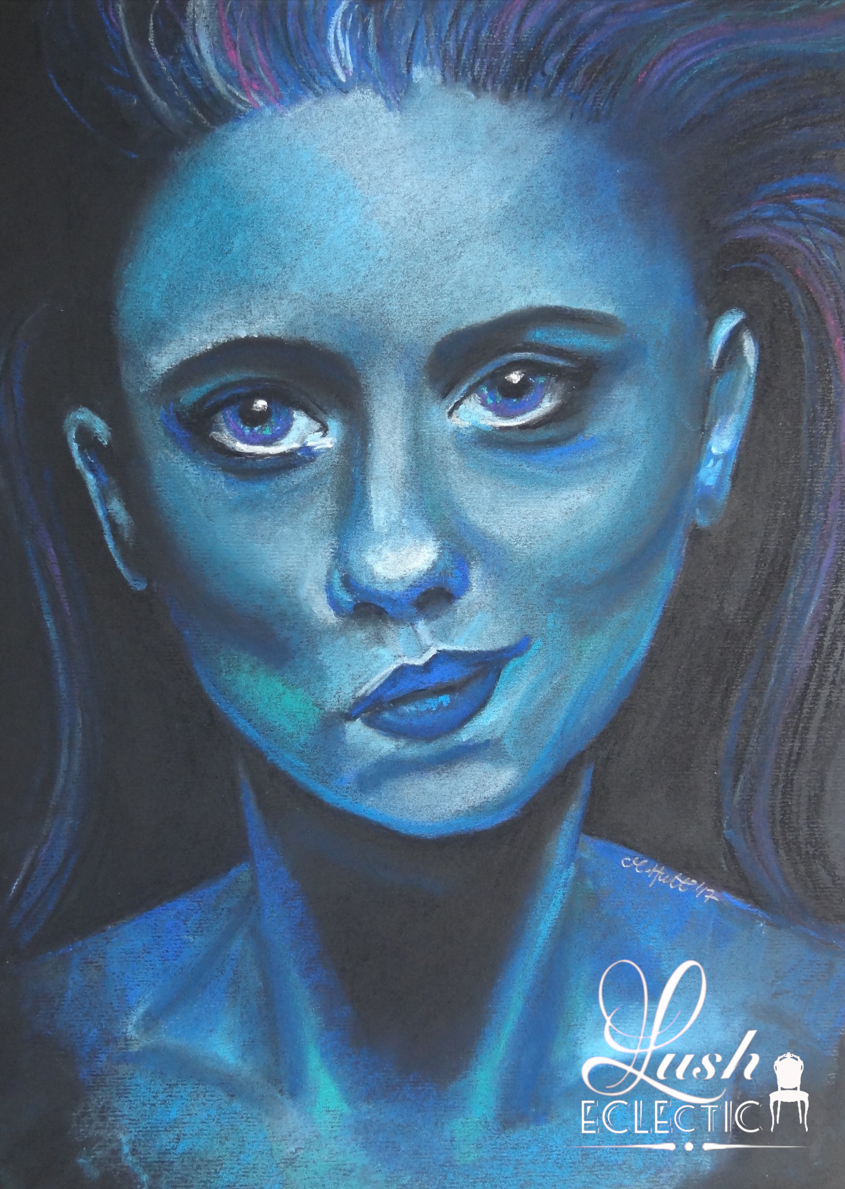 Hmm (aka blue lady) – Lush Eclectic Gallery by Marta Hutt