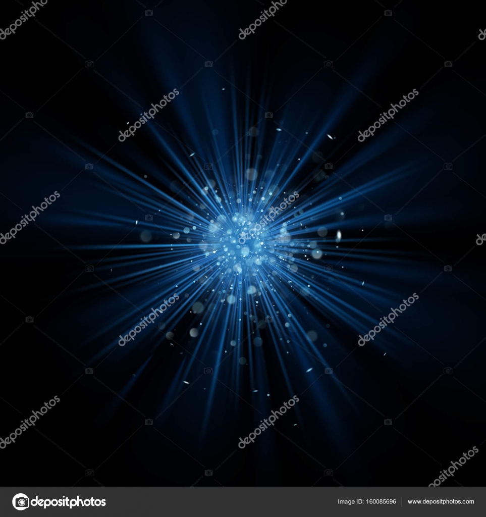 Blue light burst effect. EPS 10 vector — Stock Vector ...