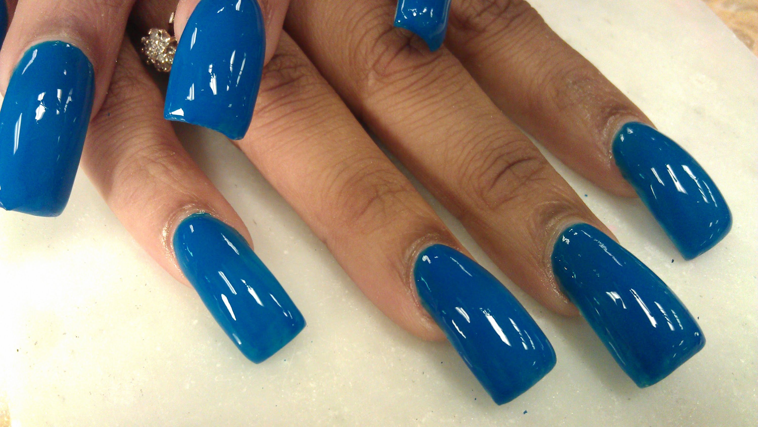 Navy Blue Long Whale Nails Part 2 of 2 - YouTube
