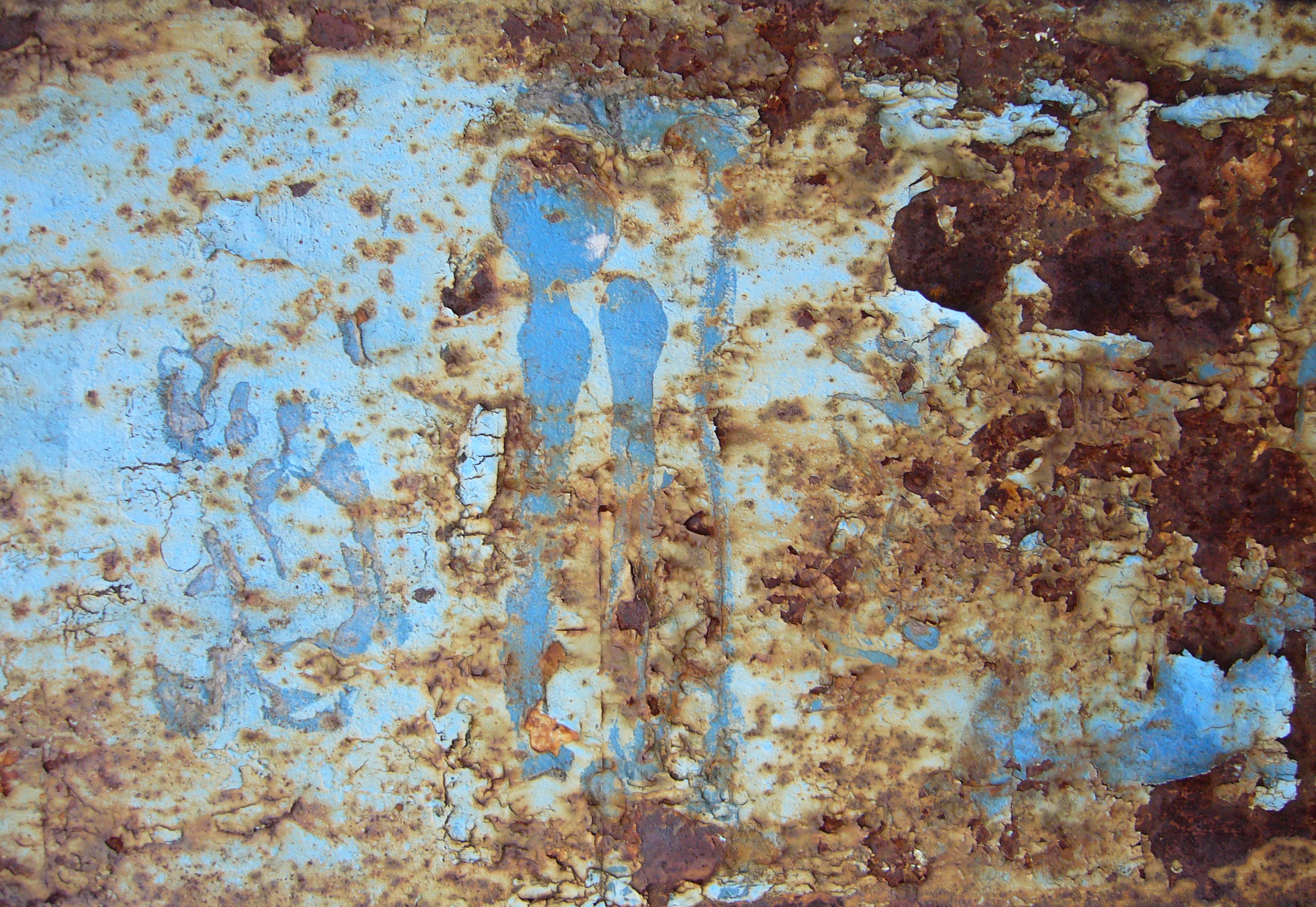 Free Paint / Rust texture (grunge, blue, brown)