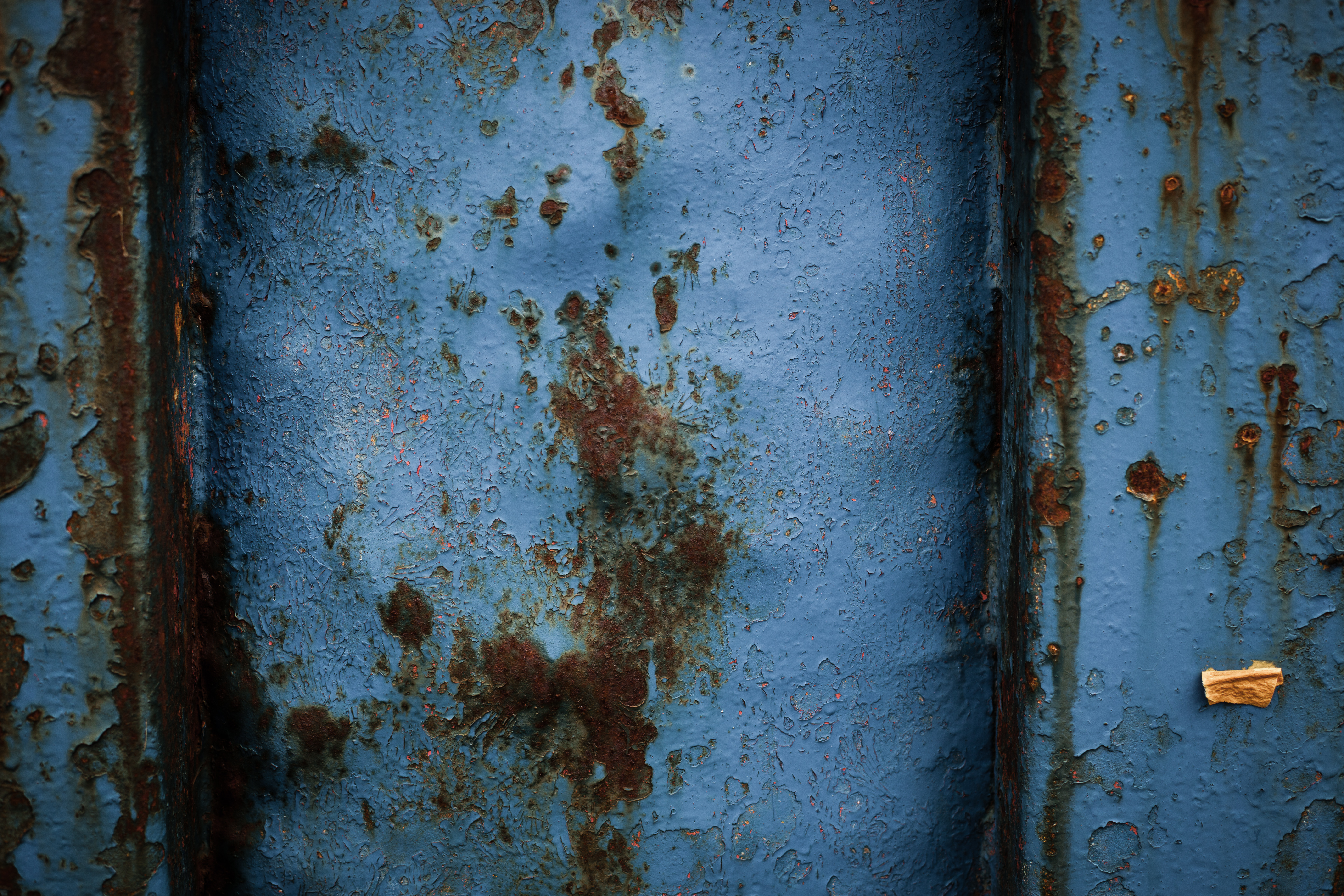 Blue rusted metal texture photo