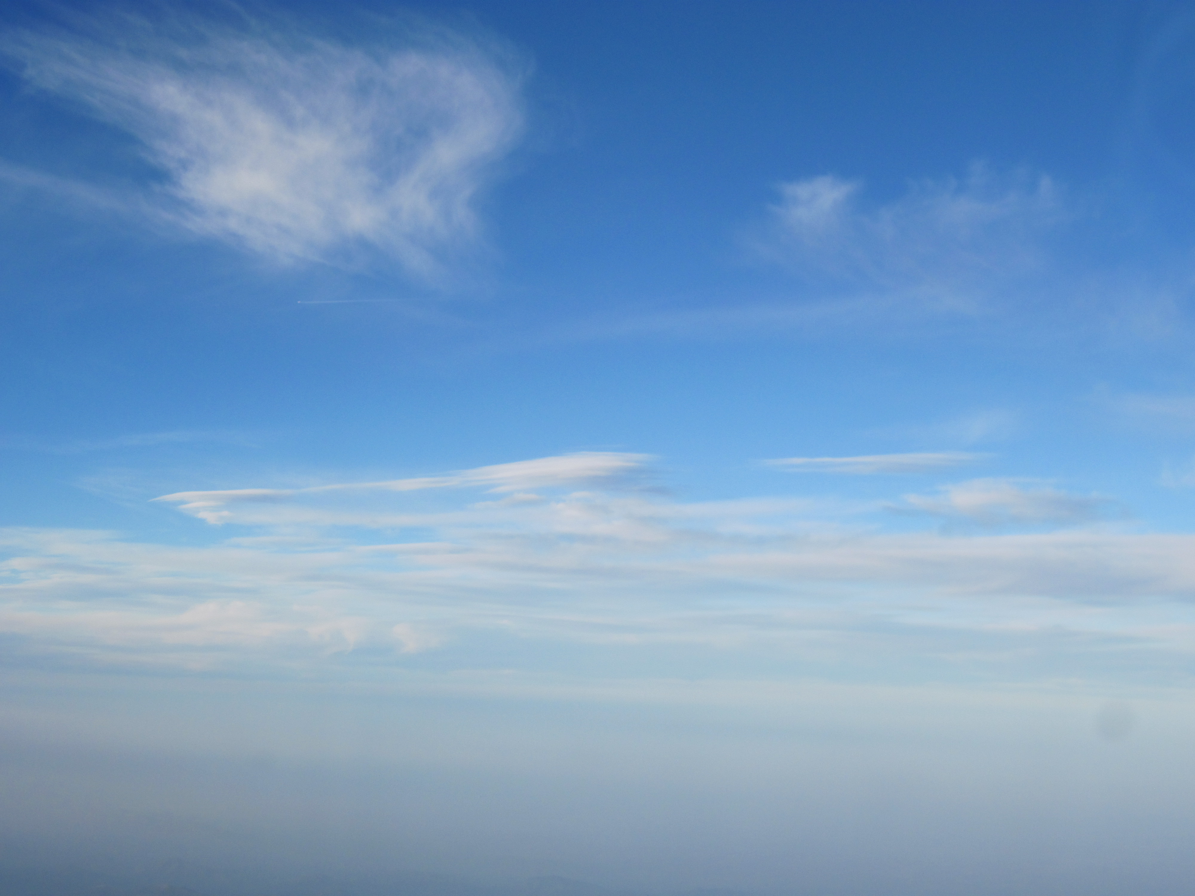 Blue sky with clouds, Blue, Clouds, Horizon, Sky, HQ Photo
