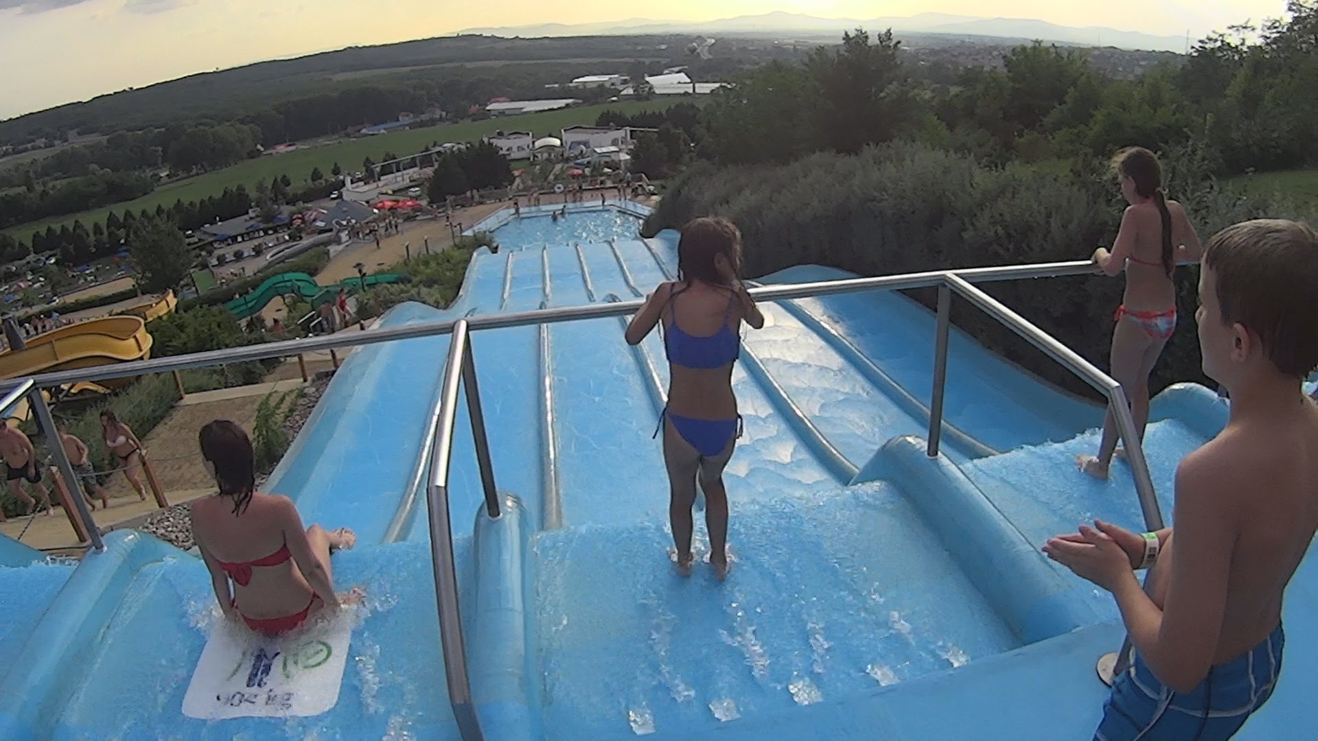 Scary Blue Water Slide at Aquaréna - YouTube