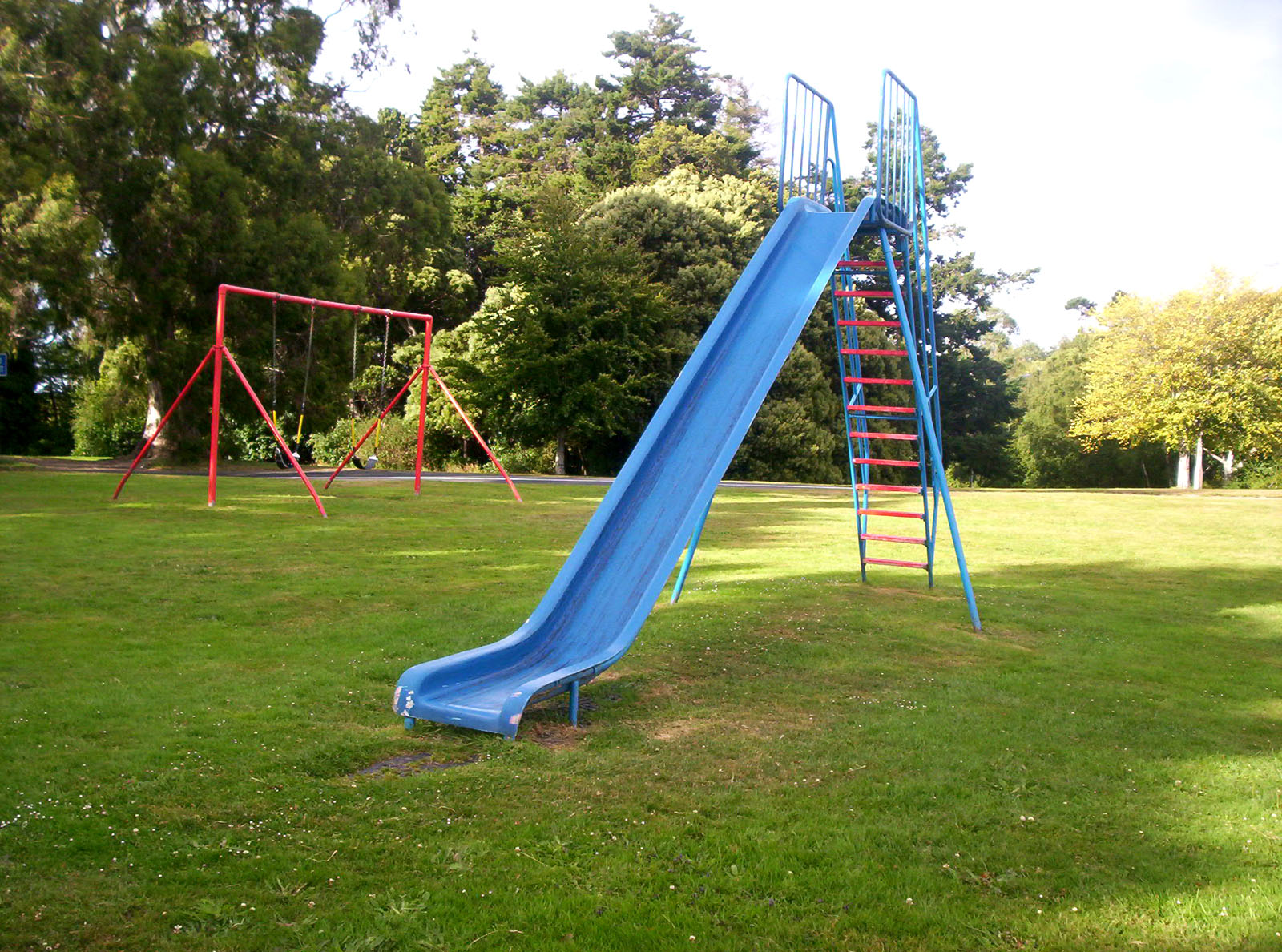 Blue Slide, Blue, Objects, Slide, Playground, HQ Photo
