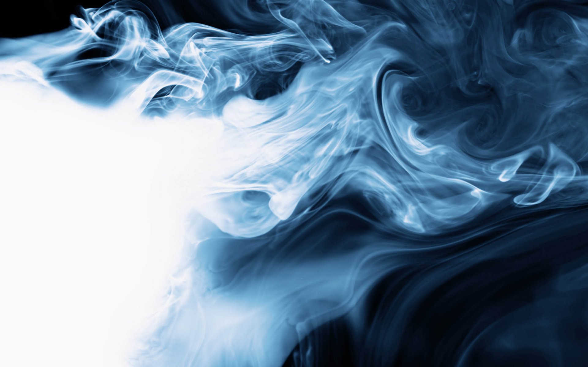 blue, smoke, digital art, monochrome :: Wallpapers