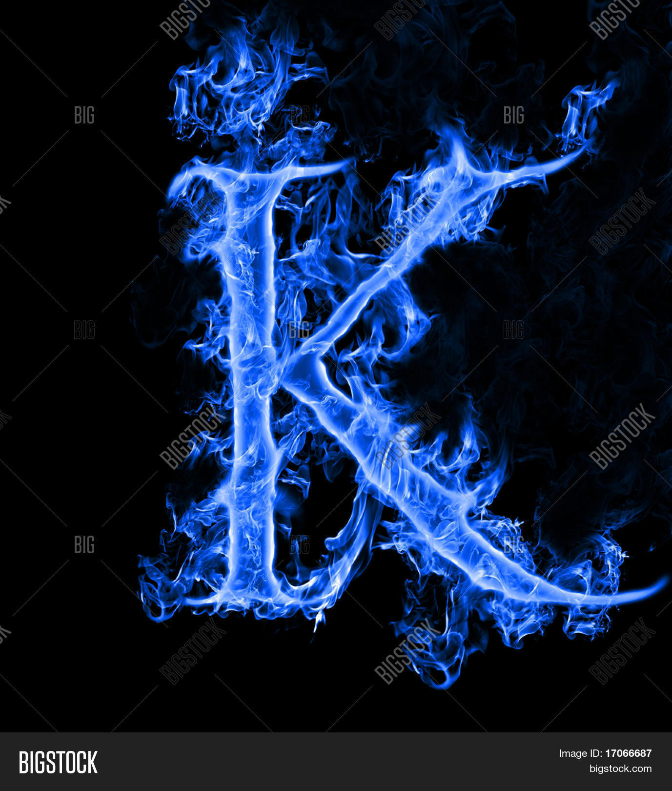 Blue Smoke Letter K Image - cg1p7066687c