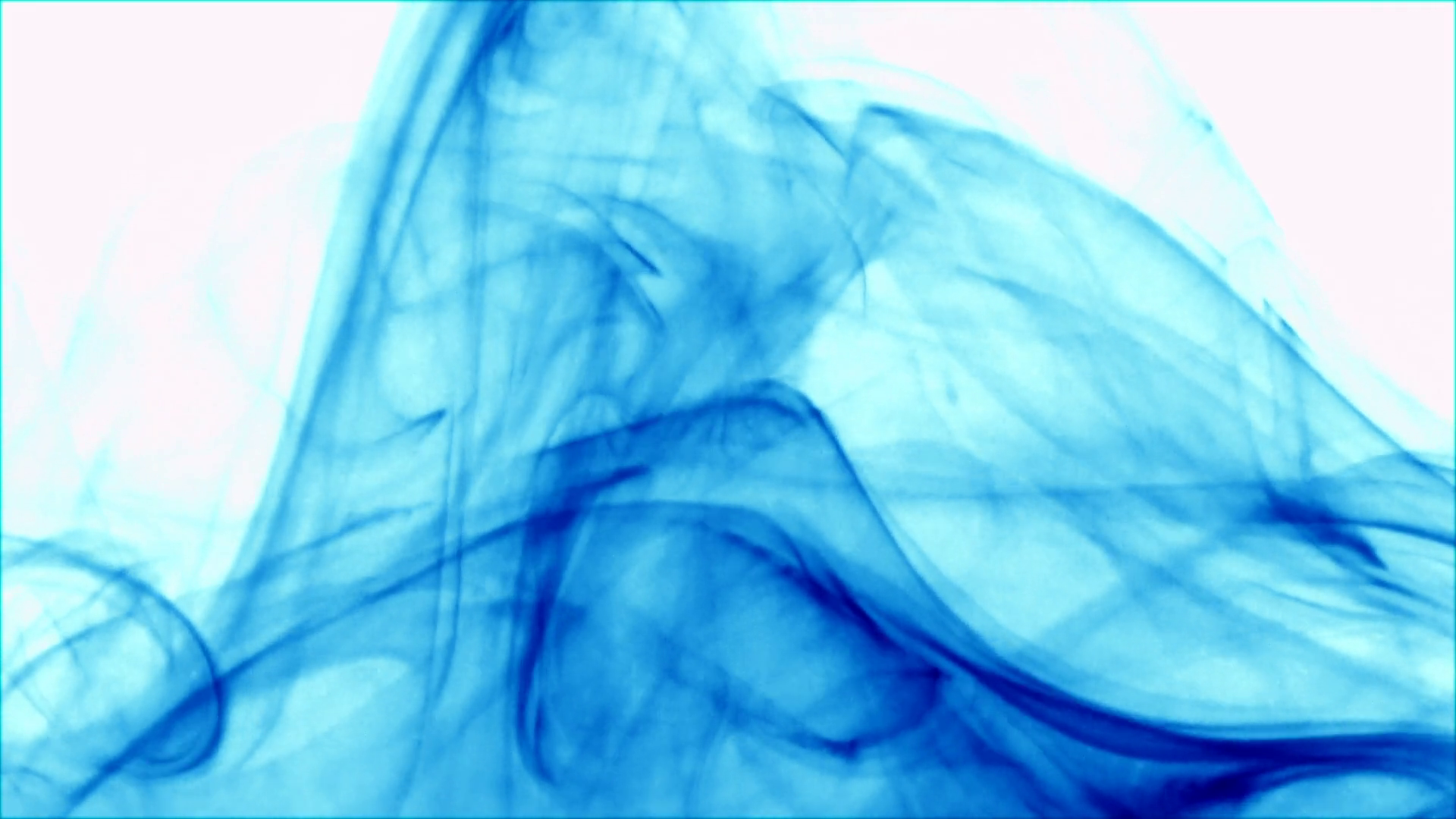 Curly wave of deep blue smoke on white background - abstract motion ...