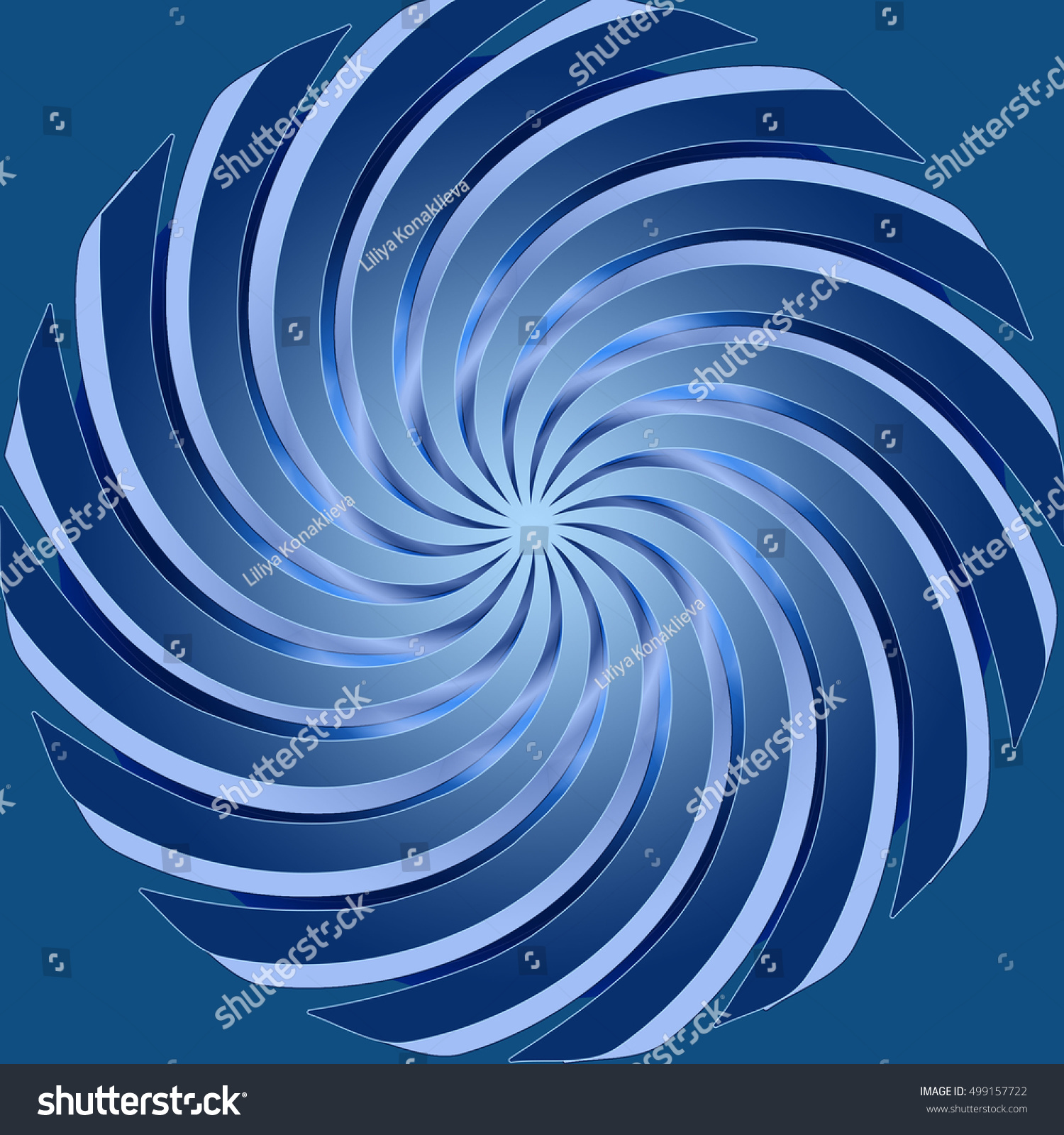 Blue Spiral Abstract Design Background Stock Illustration 499157722 ...