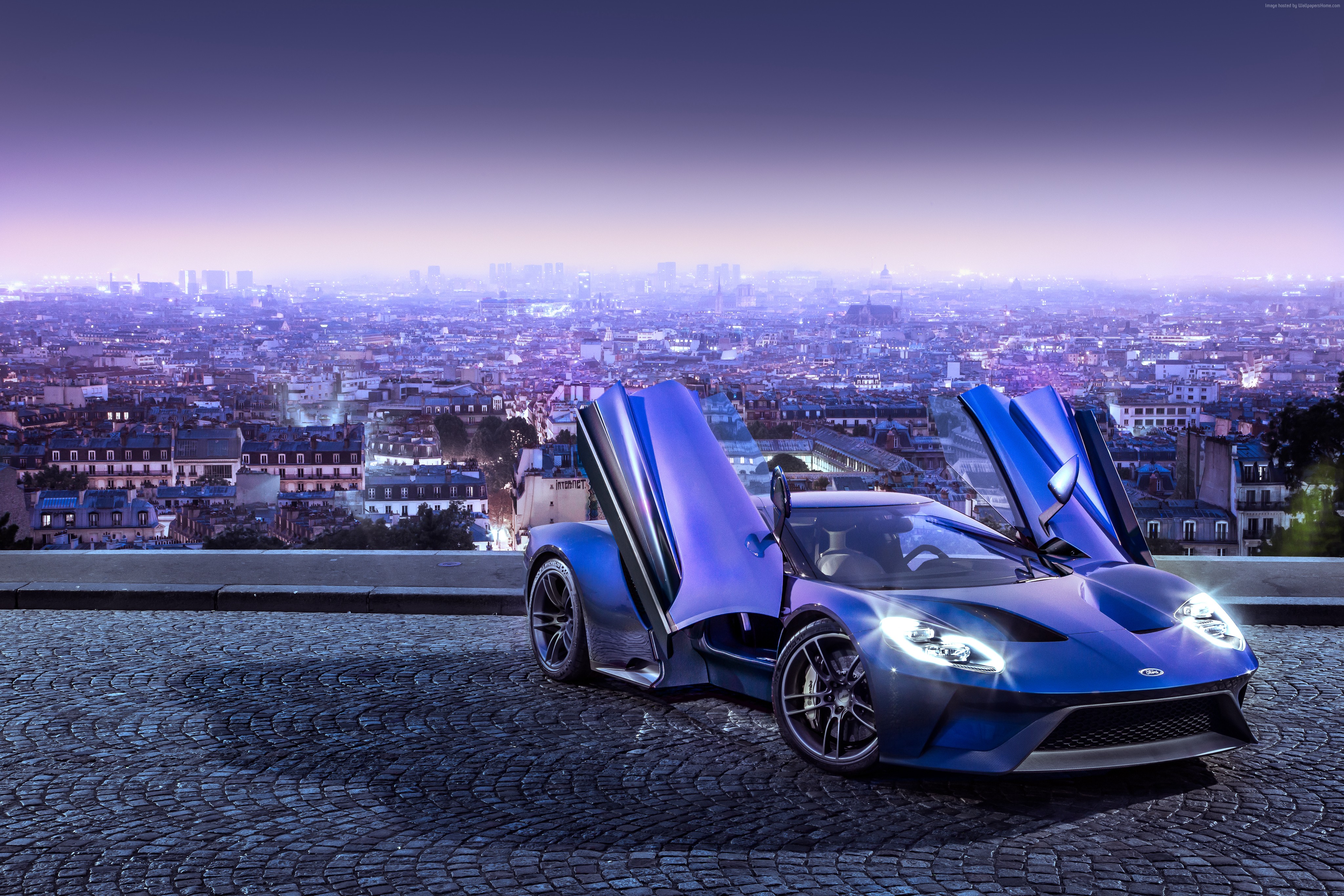 Wallpaper Ford GT, supercar, concept, blue, sports car, luxury cars ...