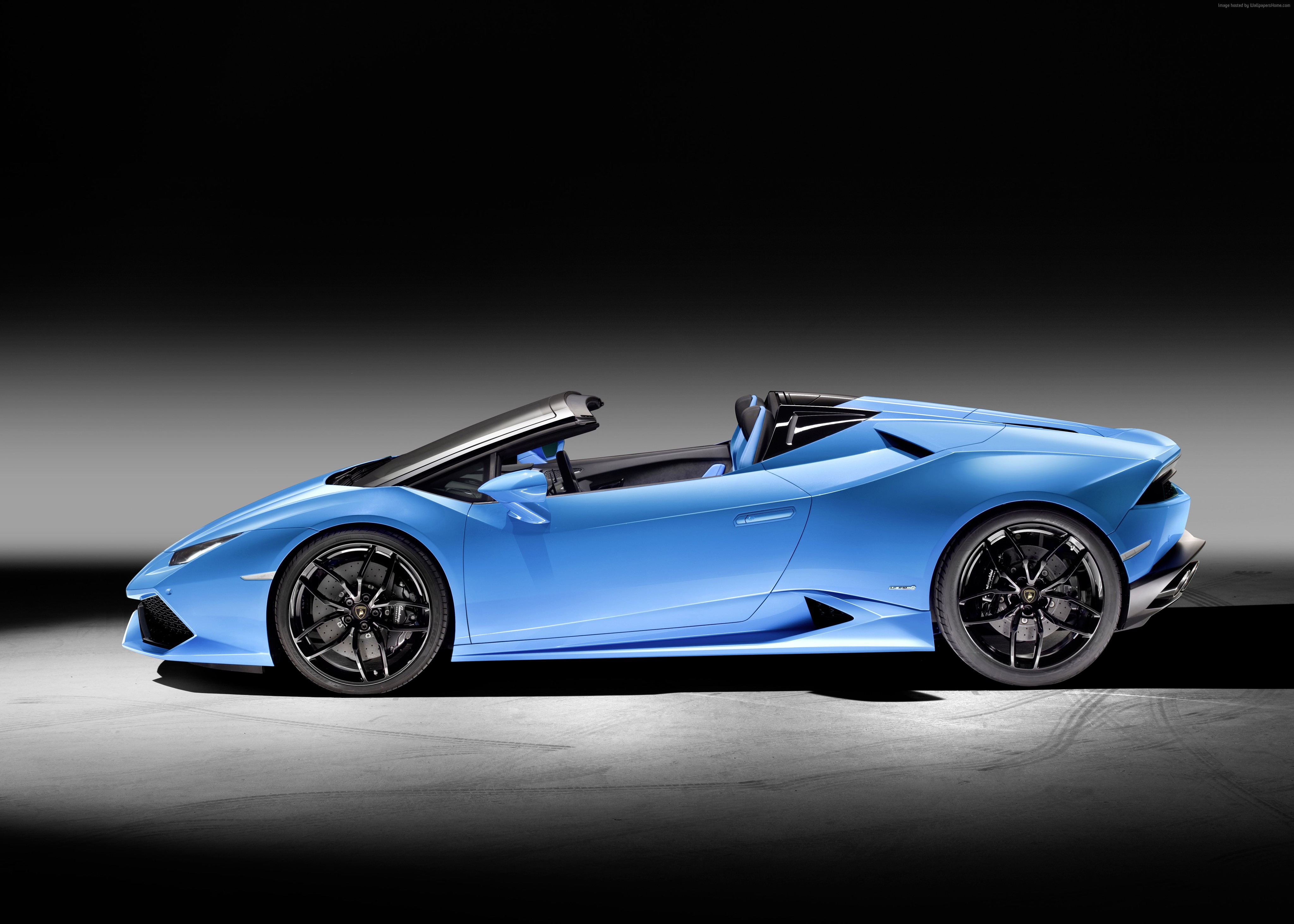 Wallpaper Lamborghini Huracan LP610-4 Spyder, supercar, blue, luxury ...