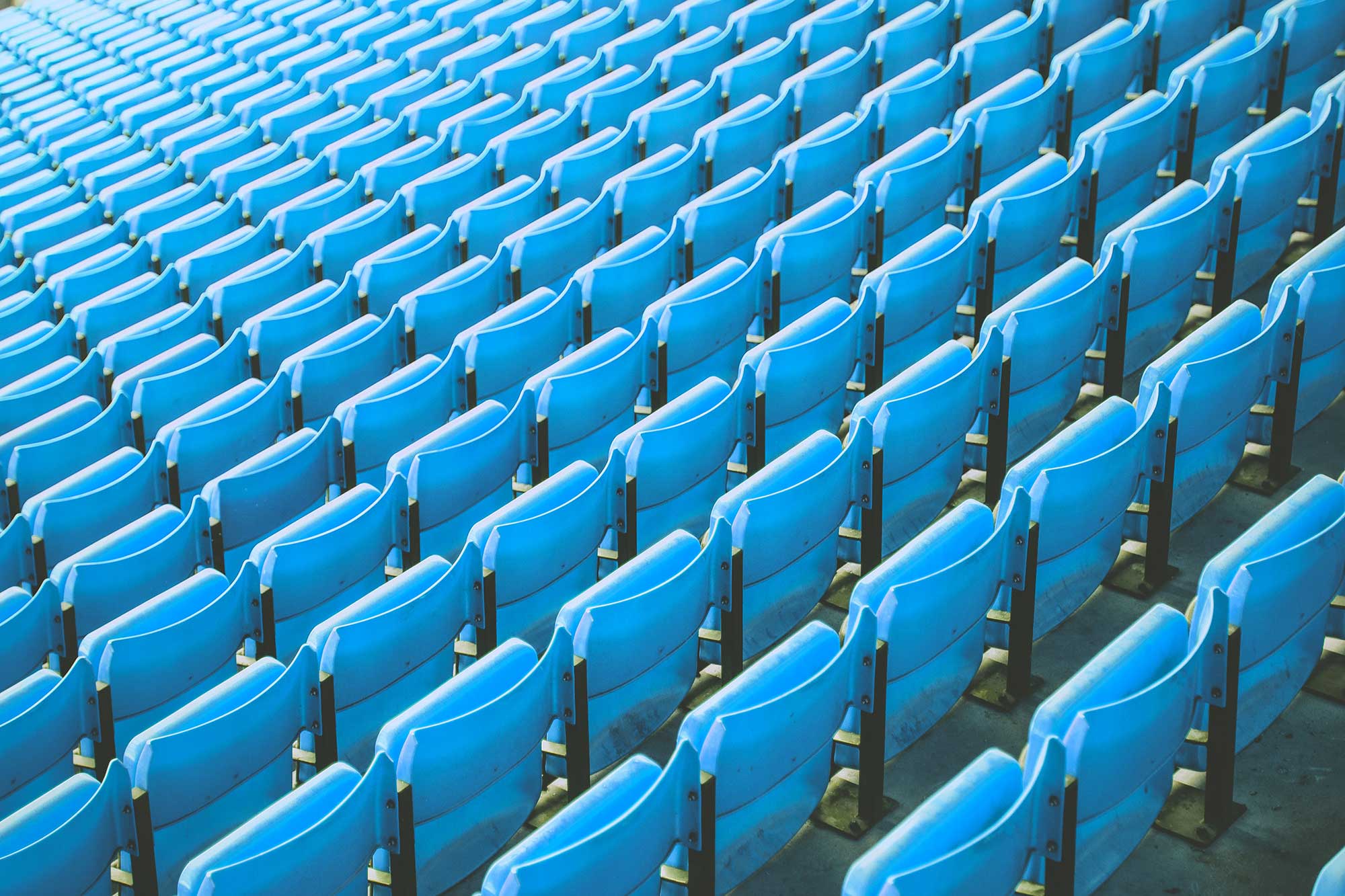 Blue stadium seats photo