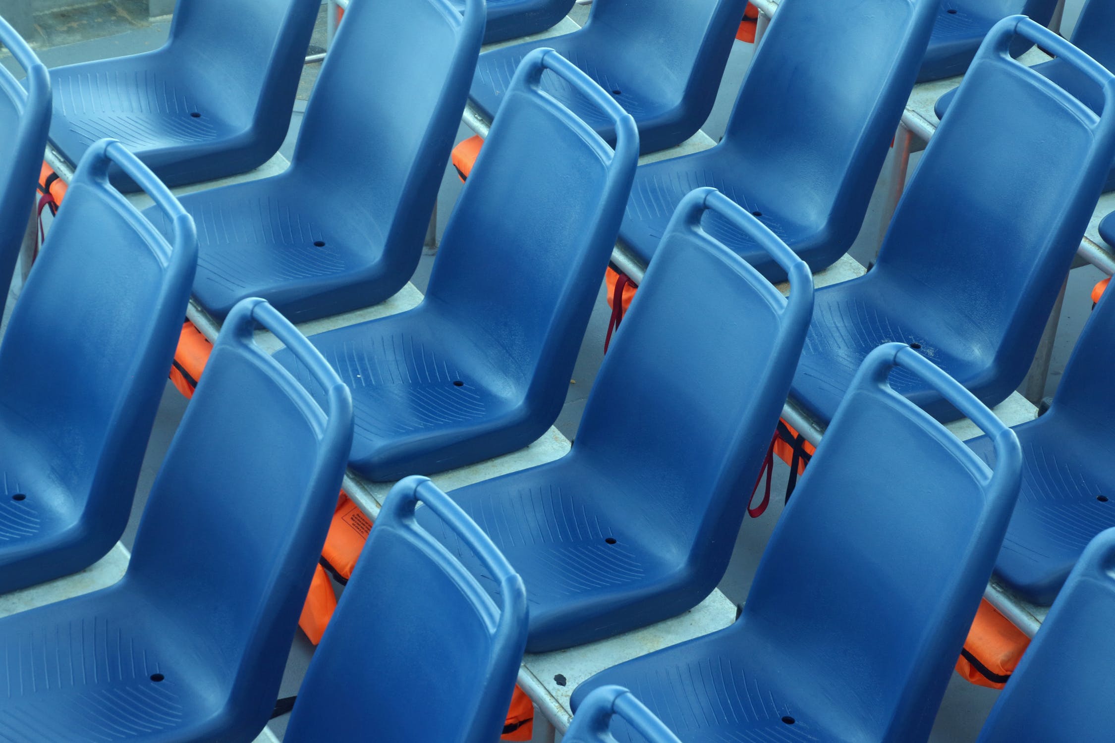 Blue stadium seats, Blue stadium seats