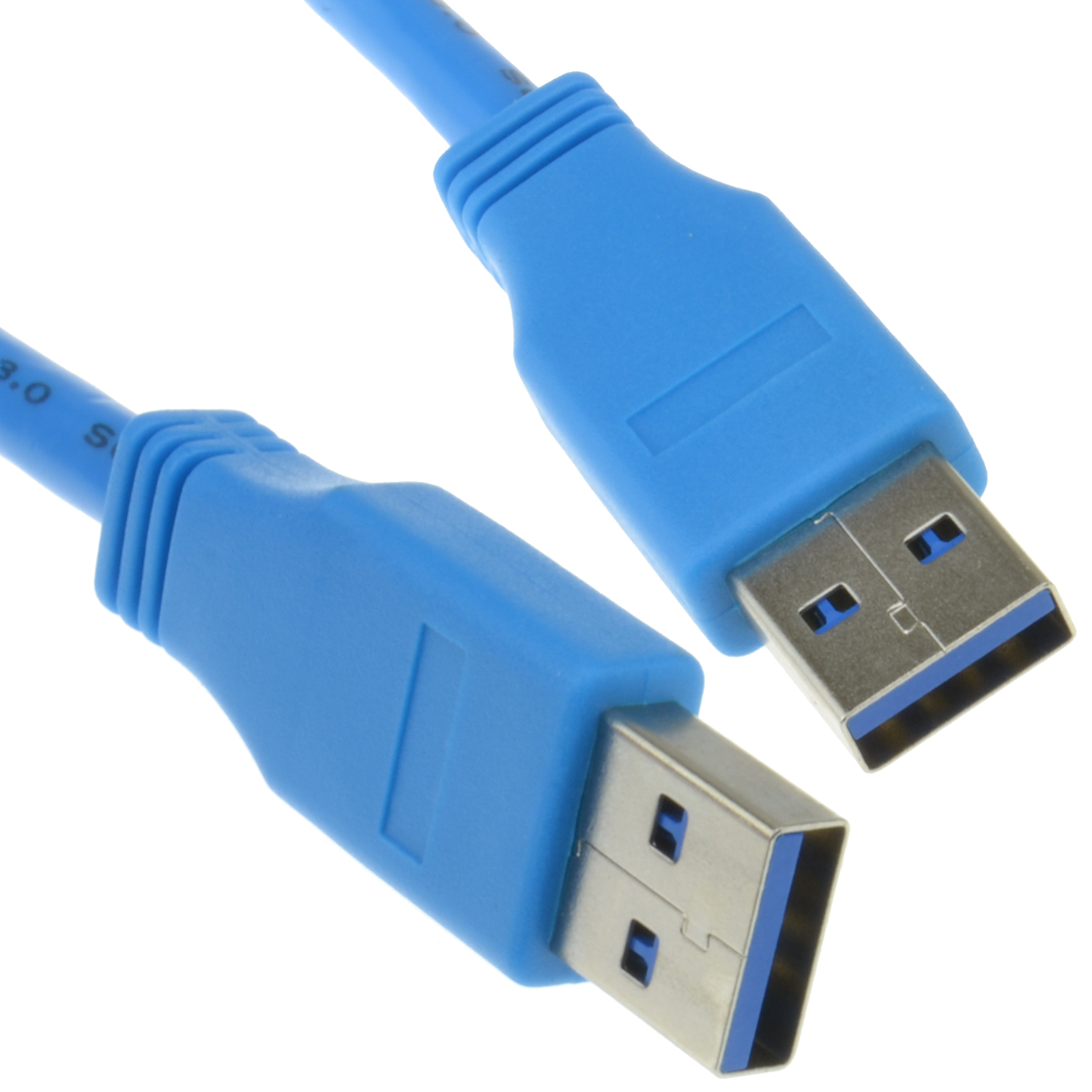 USB 3.0 SuperSpeed Type A Plug to A Plug Cable Lead Blue 0.5m 50cm ...