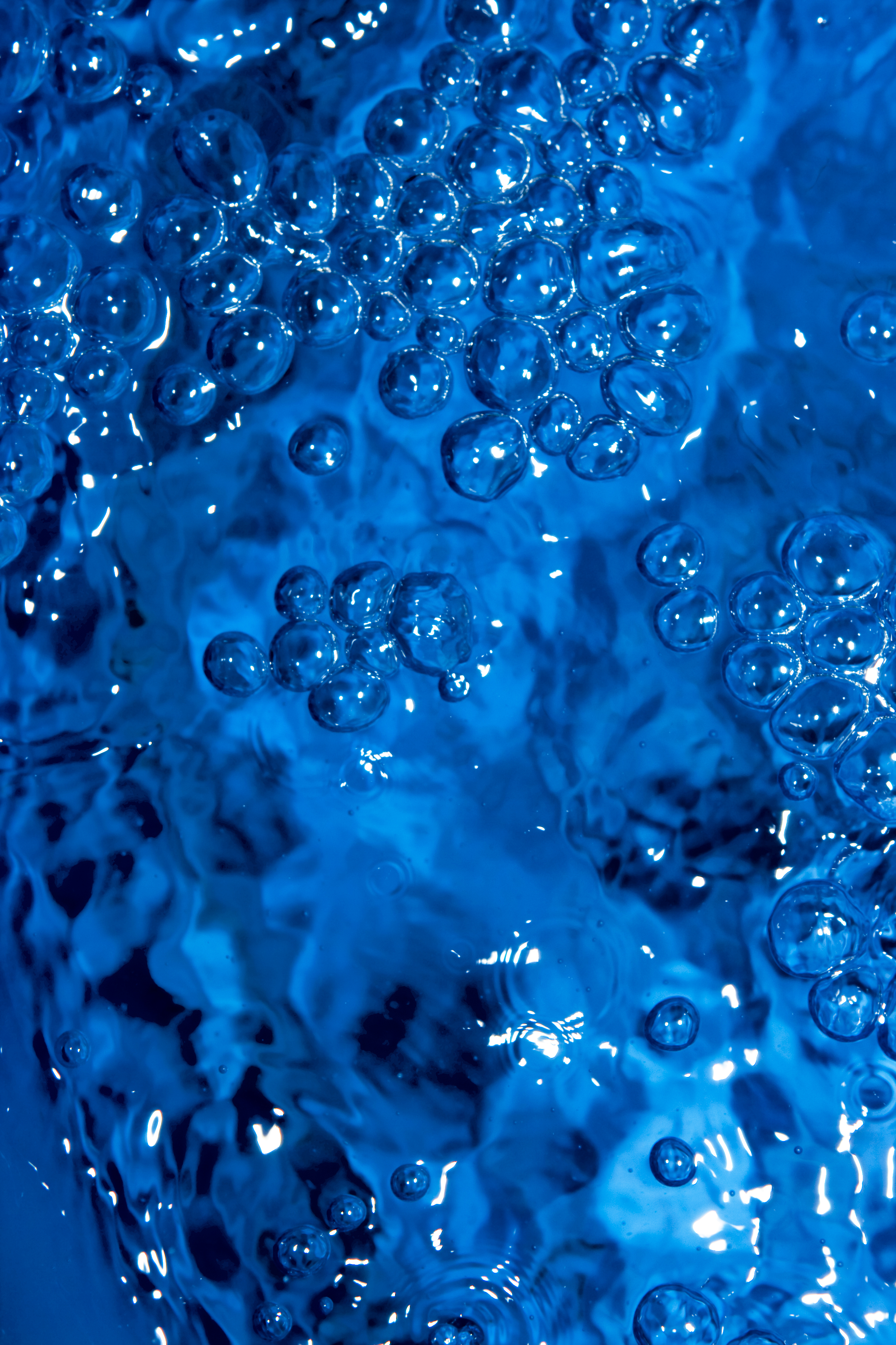 Blue water, Water-drop, Rain, Liquid, Macro, HQ Photo