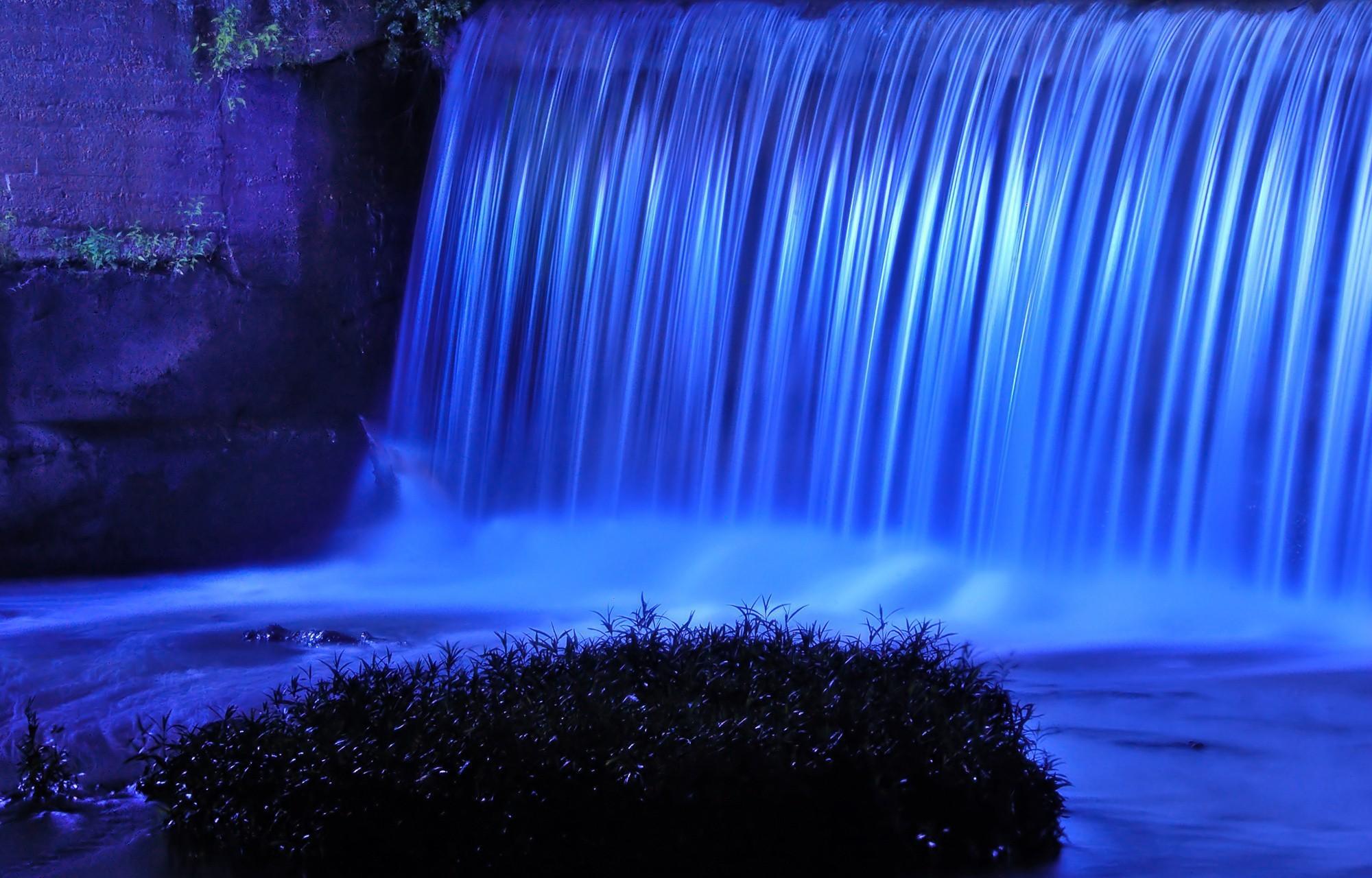 Blue Waterfall HD desktop wallpaper : Widescreen : High Definition ...