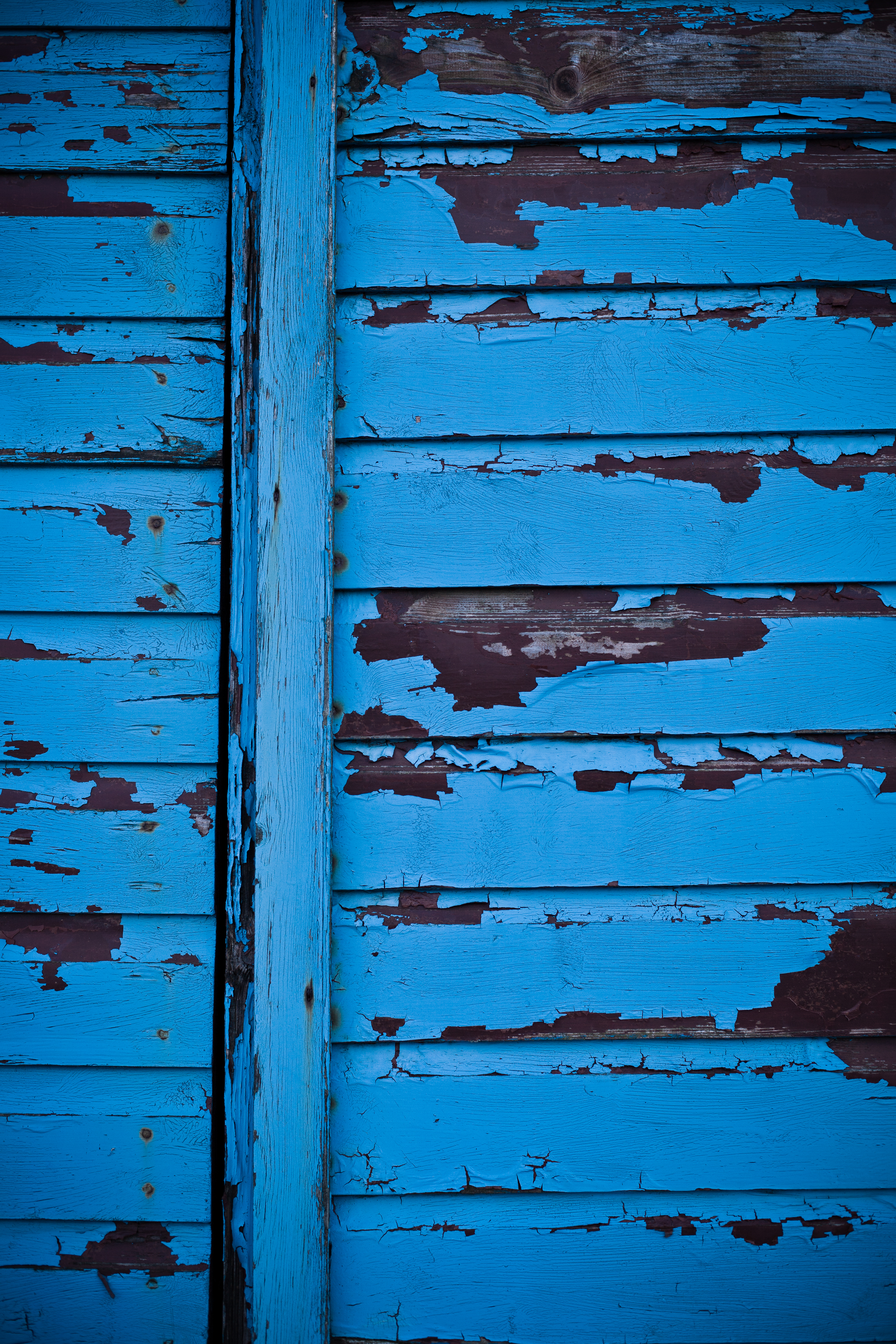 Blue wooden peeled paint texture photo
