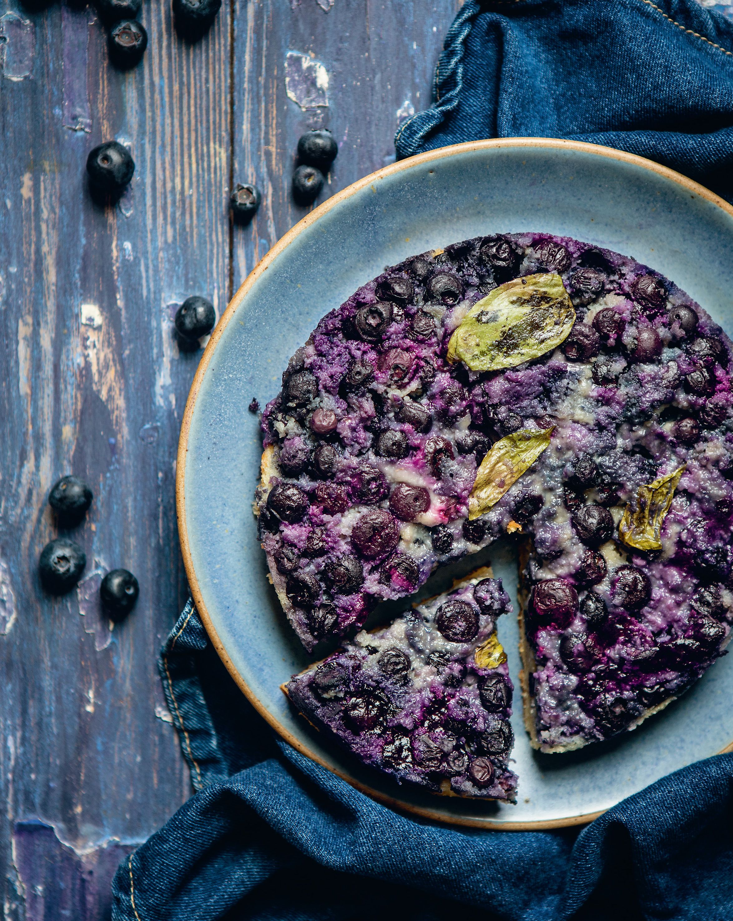 Blueberry, basil + almond pudding pie recipe from A Lot on Her Plate ...