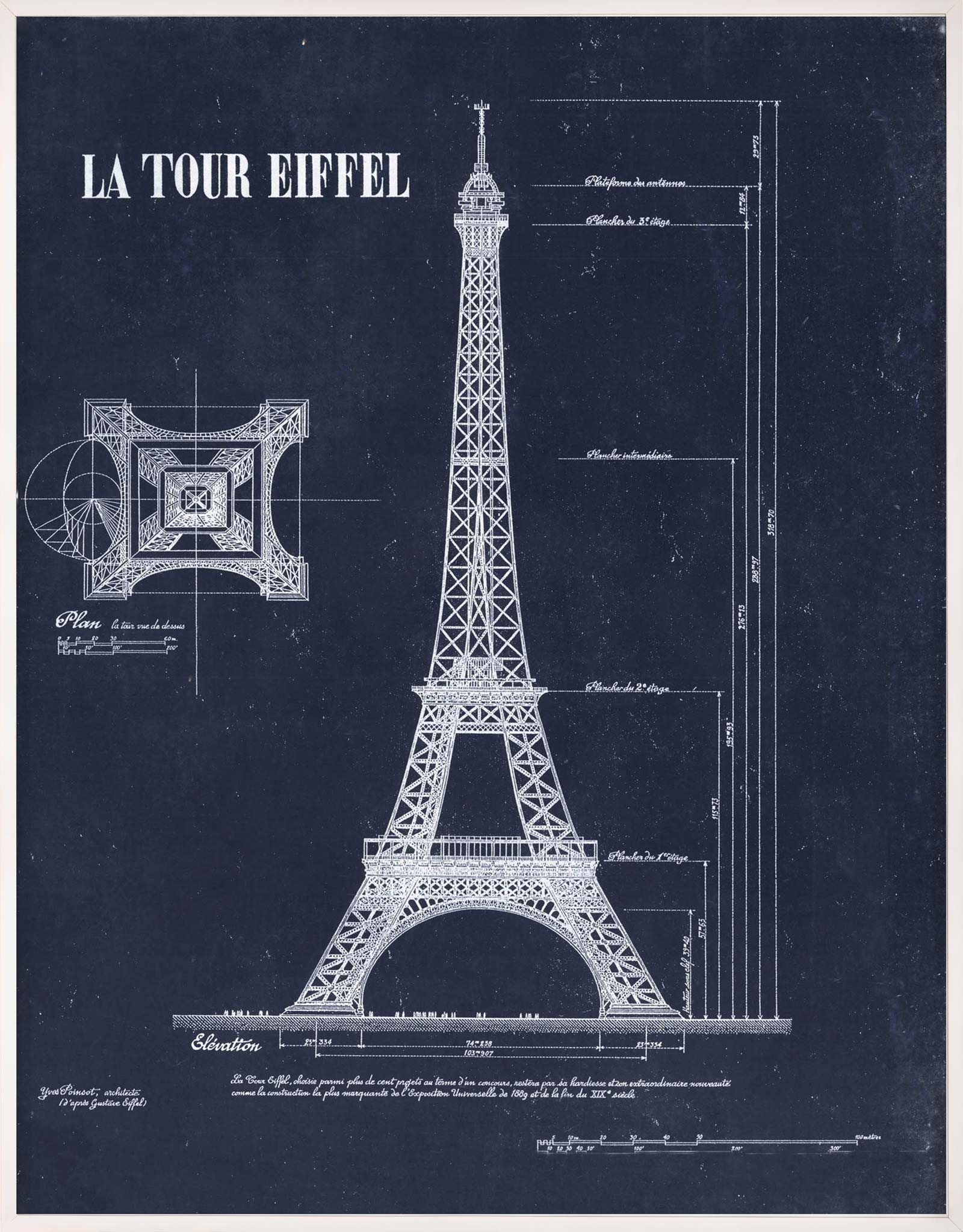 Eiffel Tower Blueprint