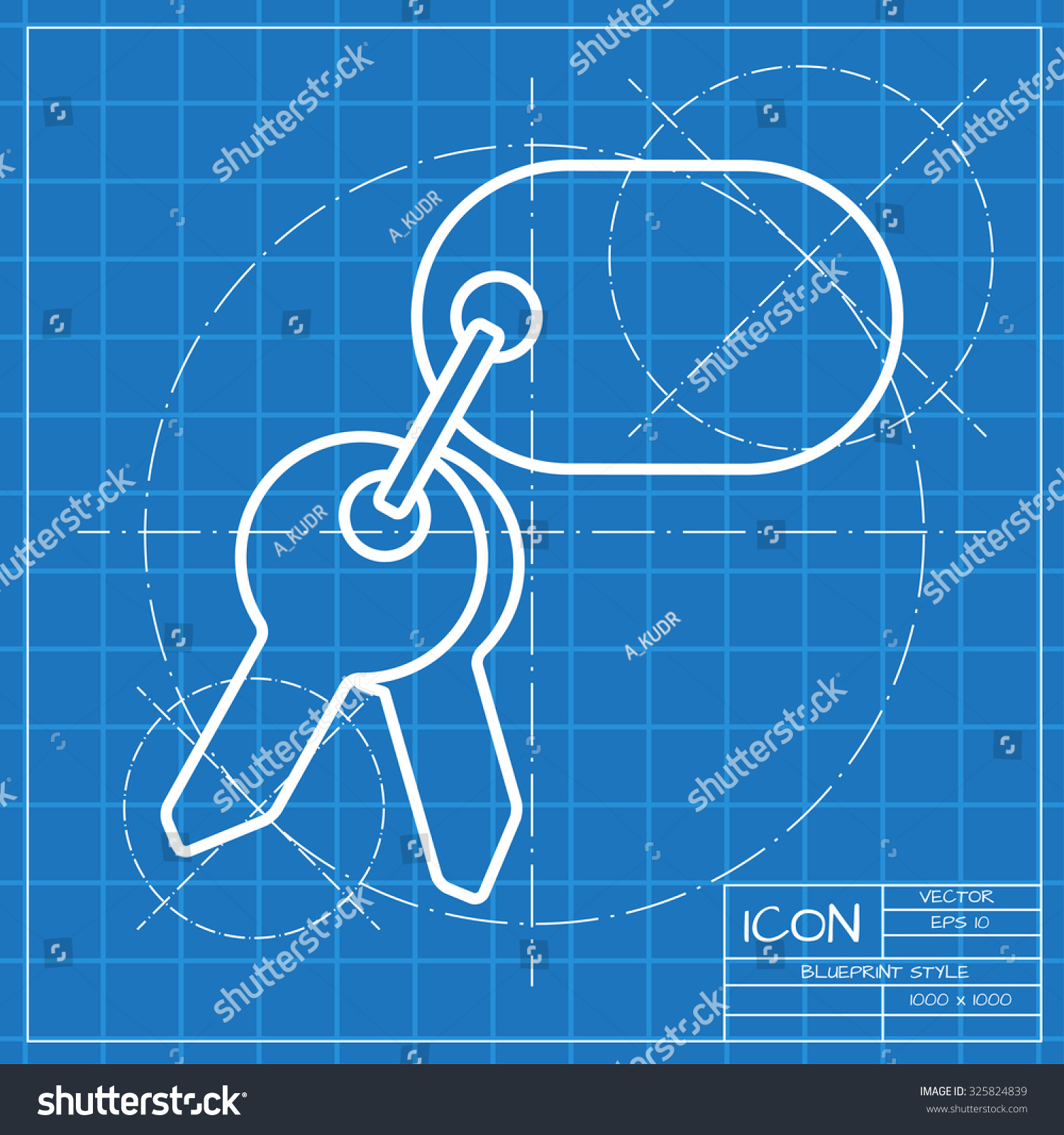 Vector Classic Blueprint Keys Icon On Stock Vector 325824839 ...