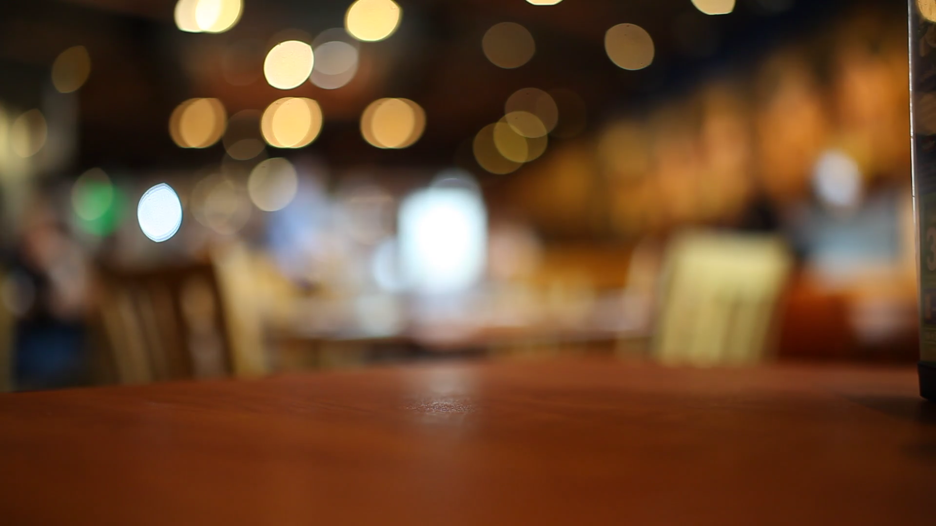 Table at restaurant blurred background Stock Video Footage - Videoblocks