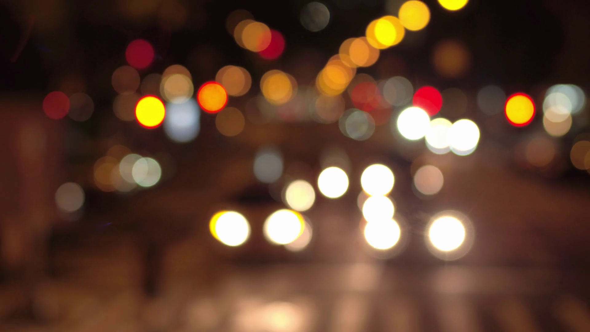 BOKEH: Colorful blurry traffic lights and twitching city lights in ...