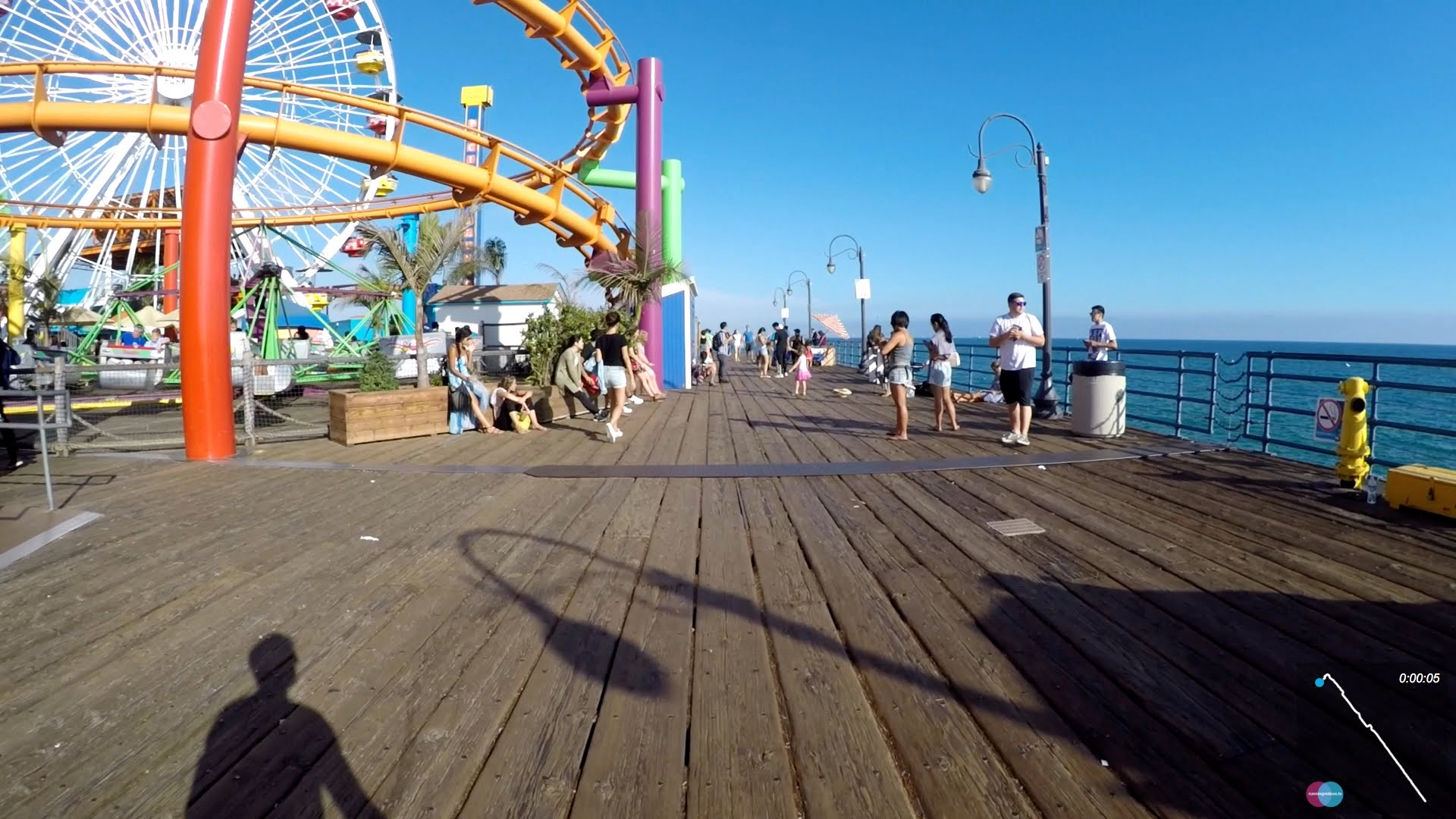 Santa Monica Pier - Venice Beach Boardwalk Virtual Run - YouTube