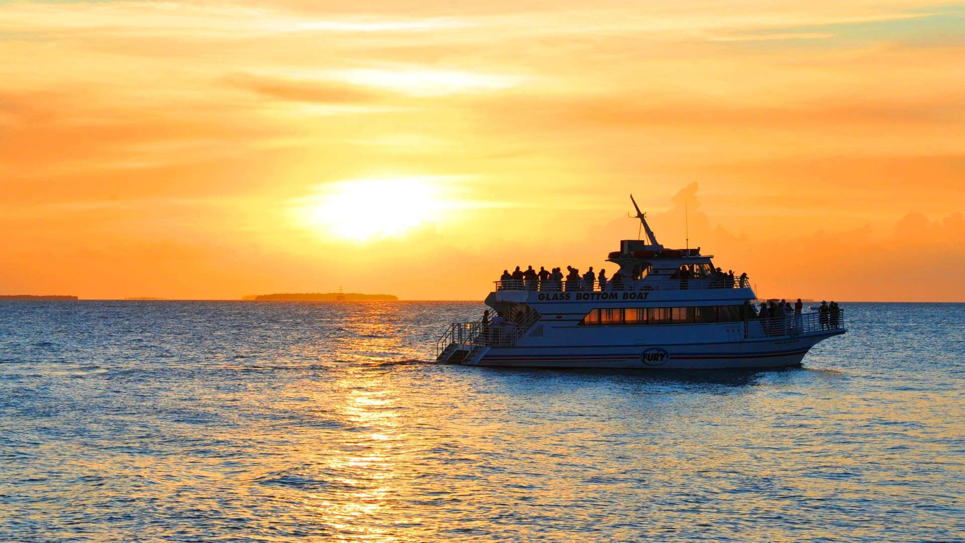 Key West Sunset Cruise and Glass Bottom Boat Combo