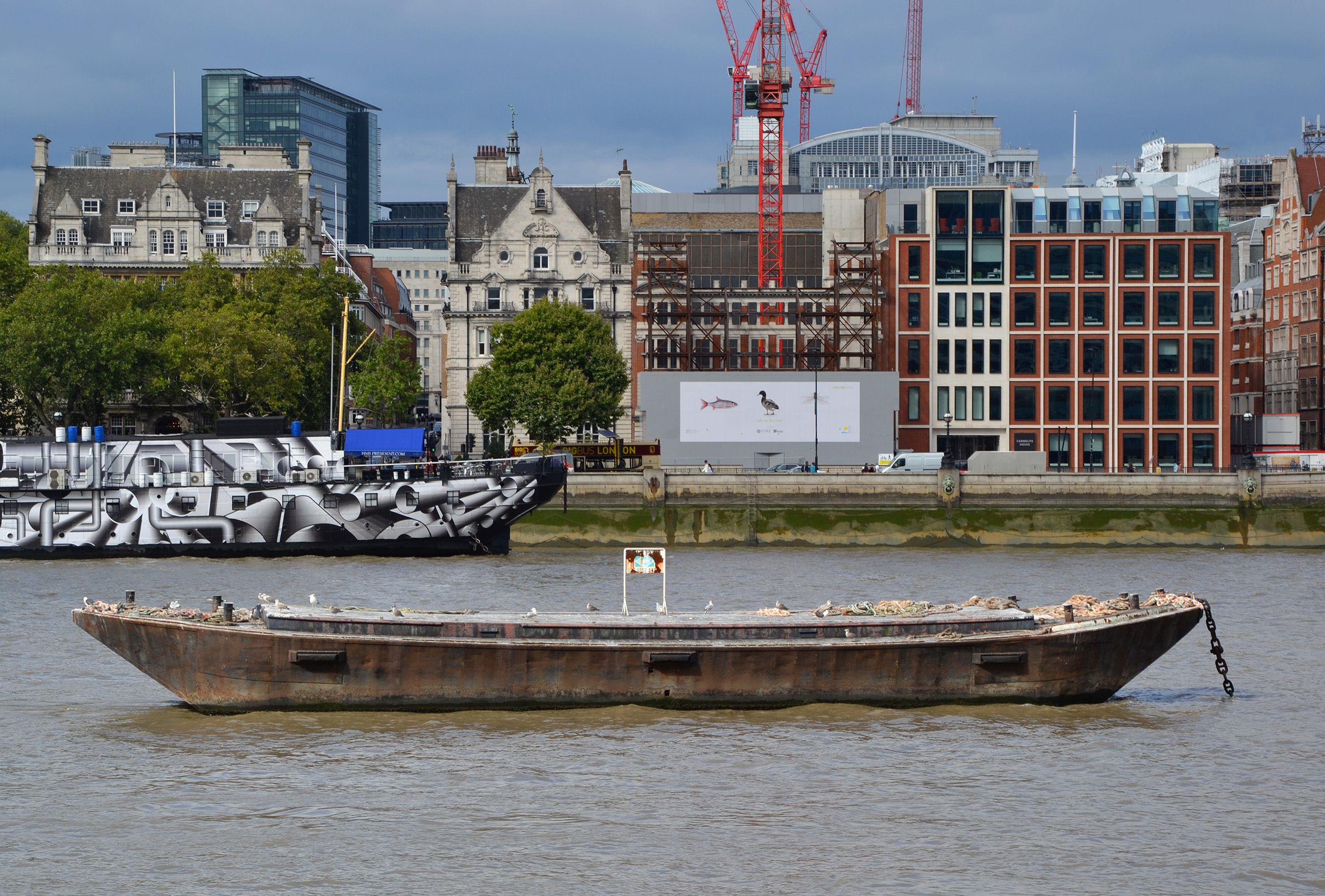 Boat in the river thames photo
