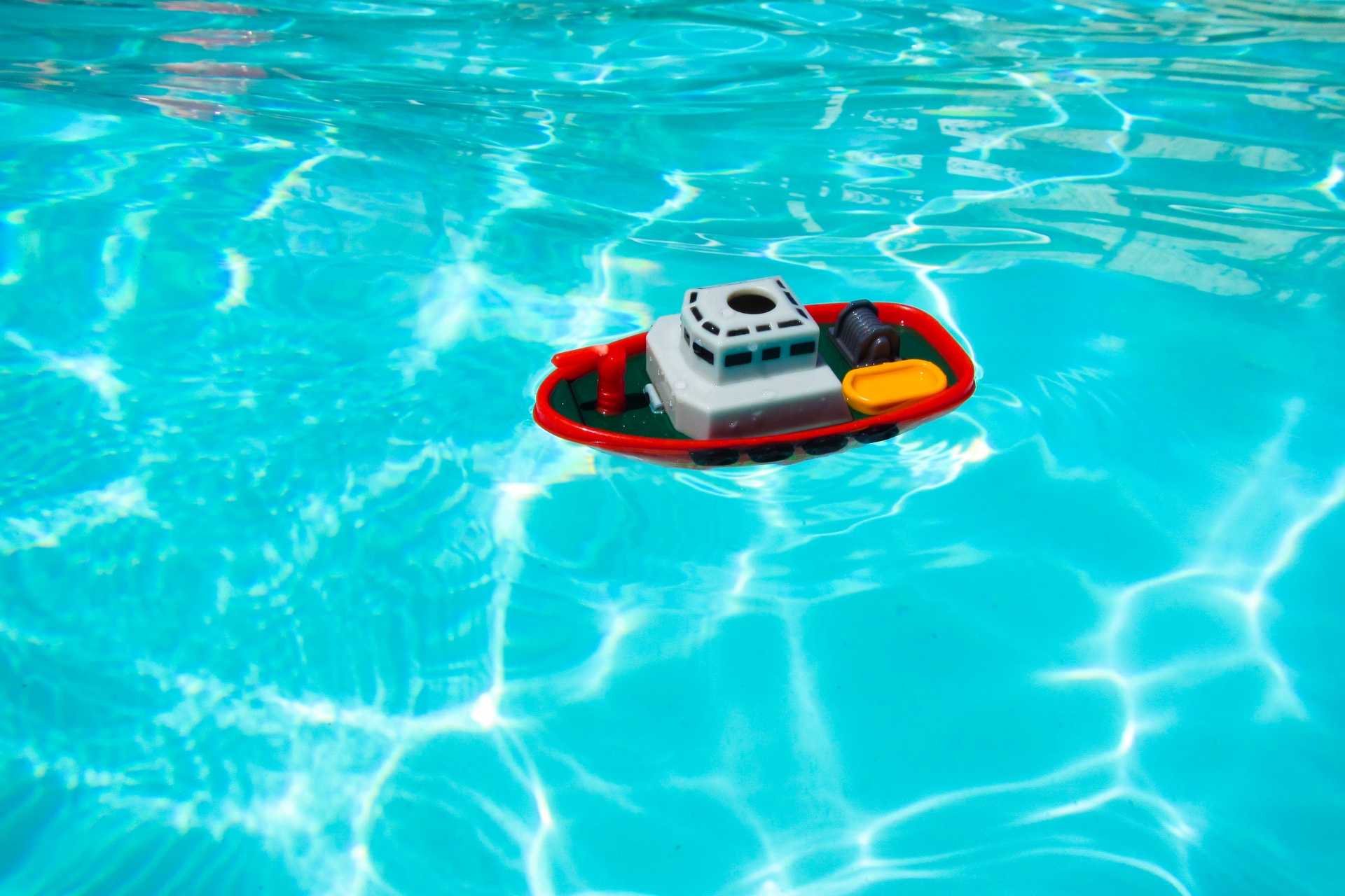 Toy Boat In Pool Free Stock Photo - Public Domain Pictures