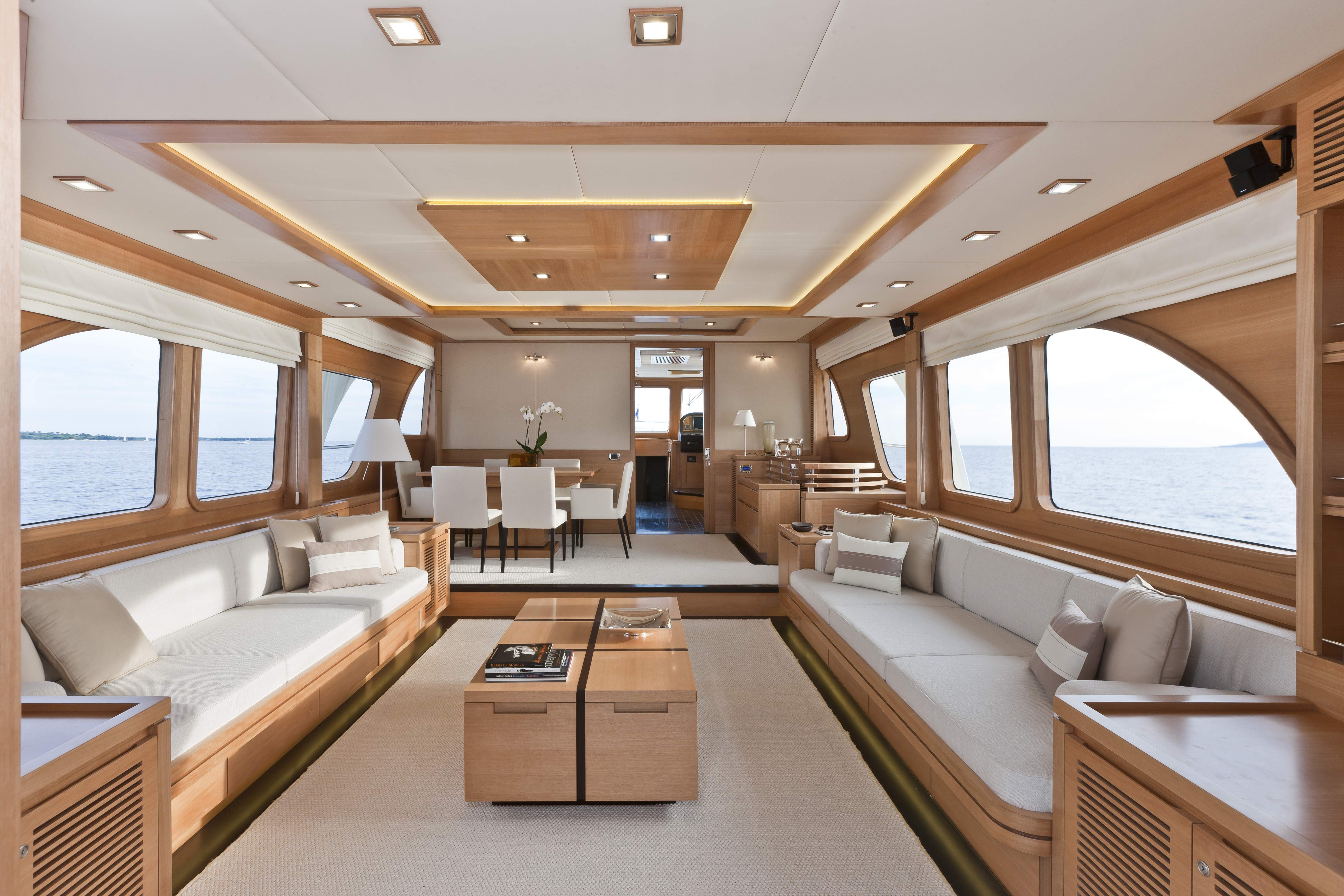 boat interiors | Vicem 78 Cruiser Interior — Luxury Yacht Charter ...