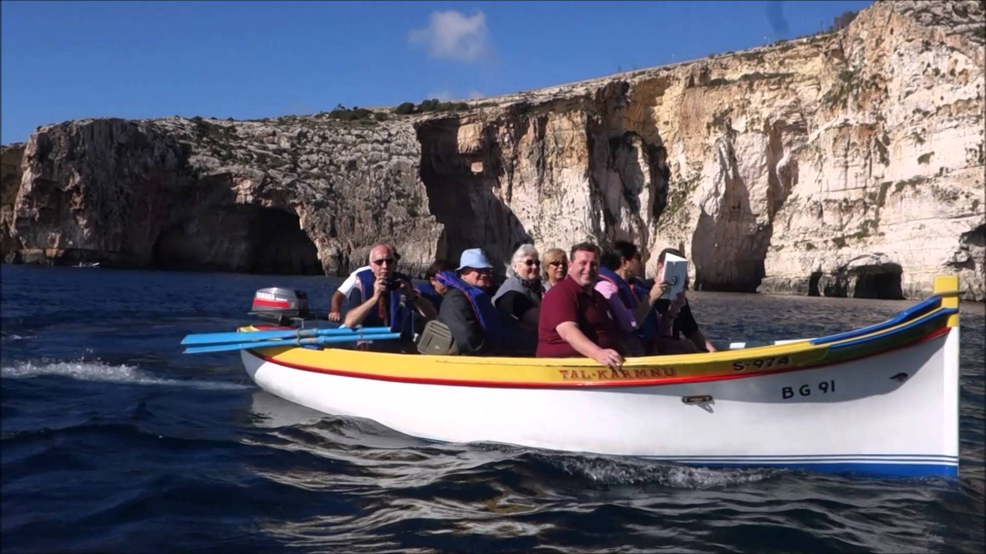 Blue Grotto Malta Boat Ride Part 2 MSC Preziosa - YouTube