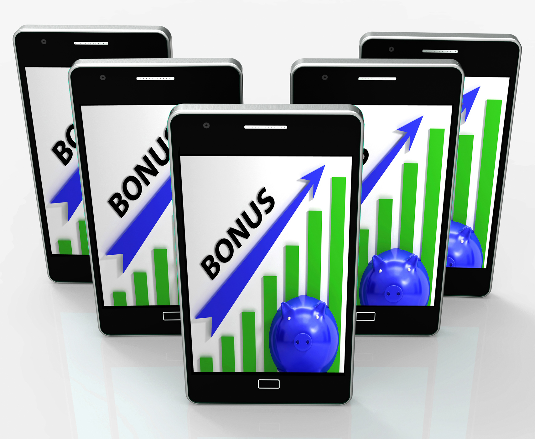 Bonus graph phone shows incentives rewards and premiums photo