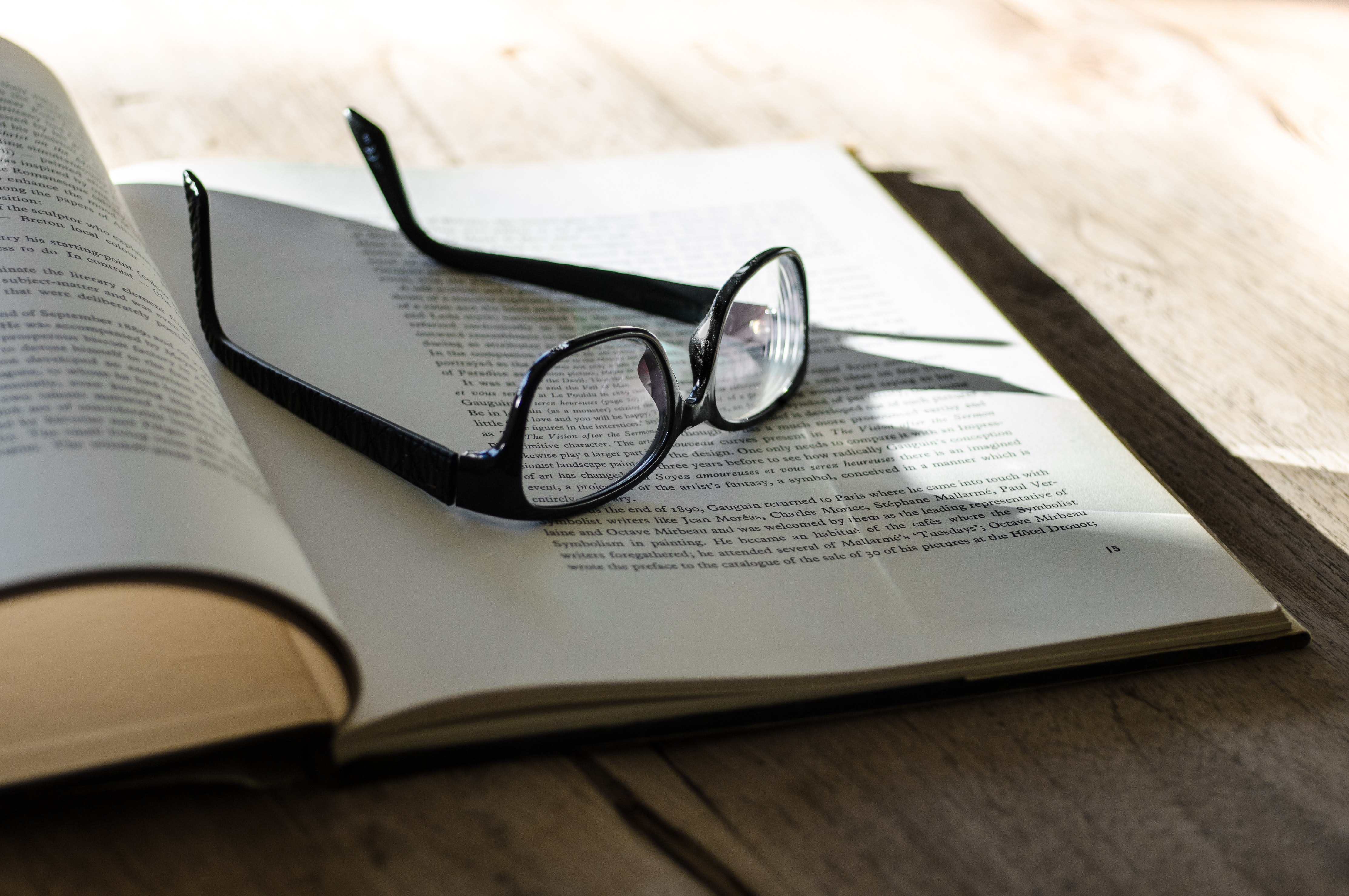 Free stock photo of blog, book, glasses