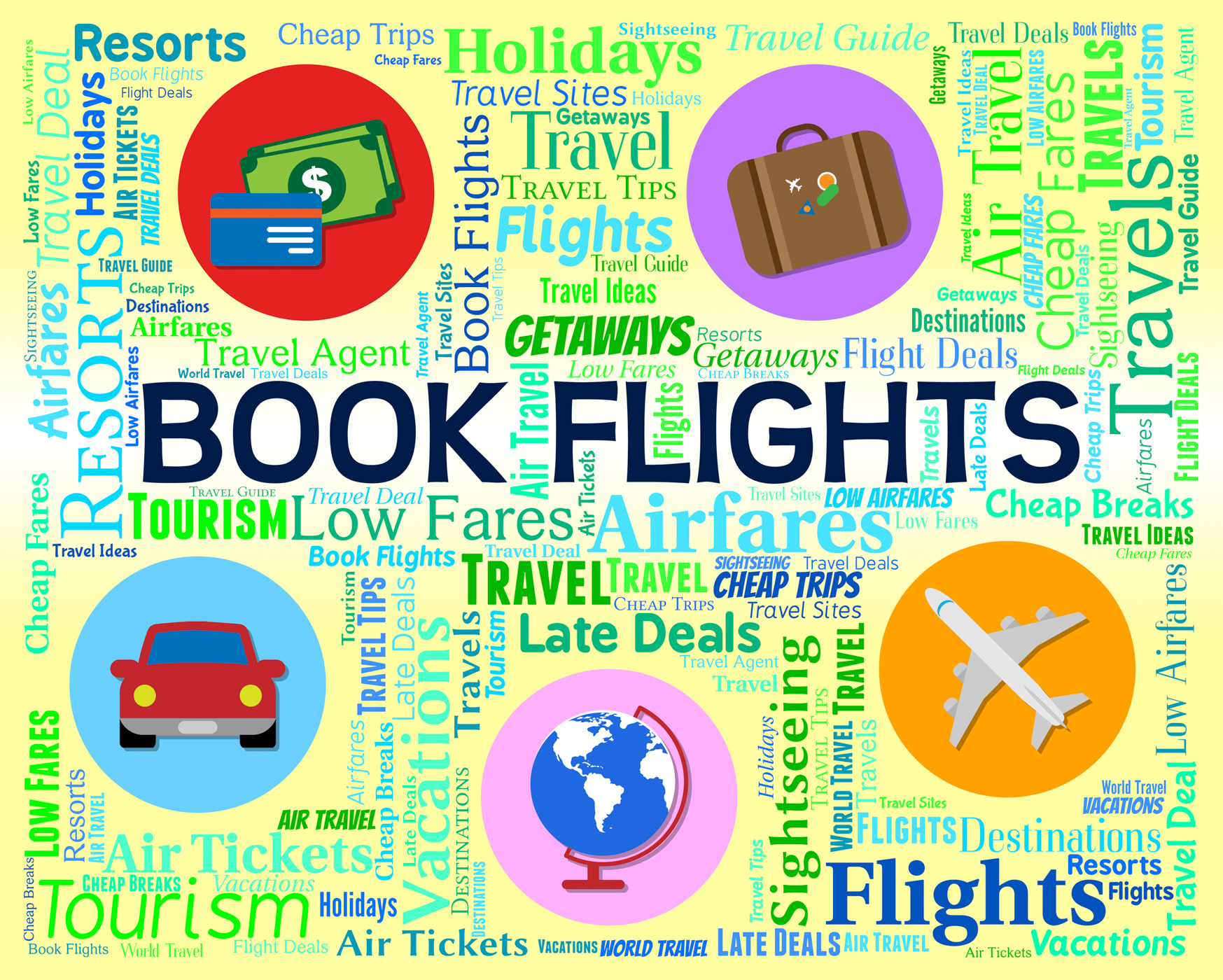 Book flights shows ordered airplane and reservations photo