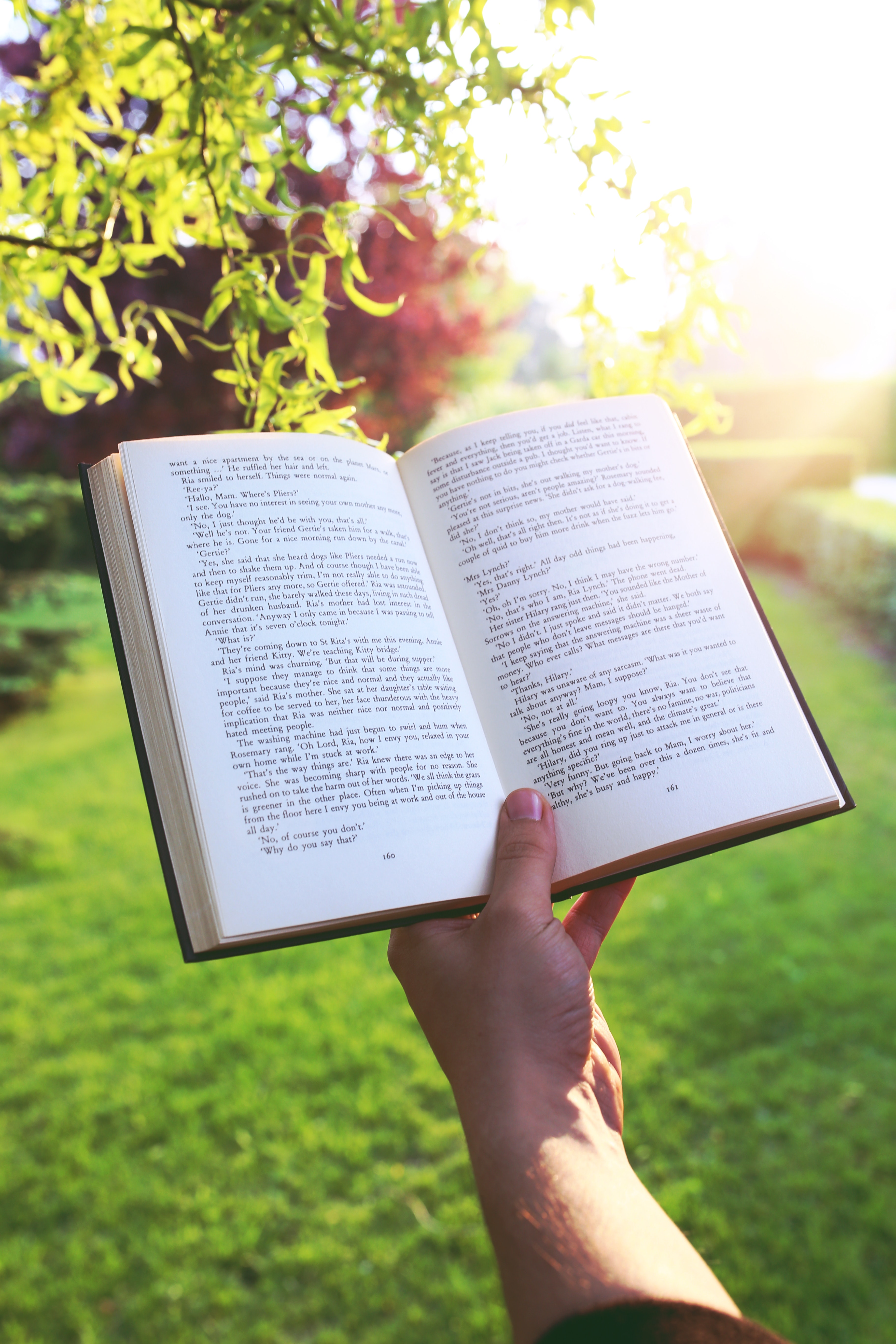 Book in the hand, Arm, Book, Garden, Hand, HQ Photo