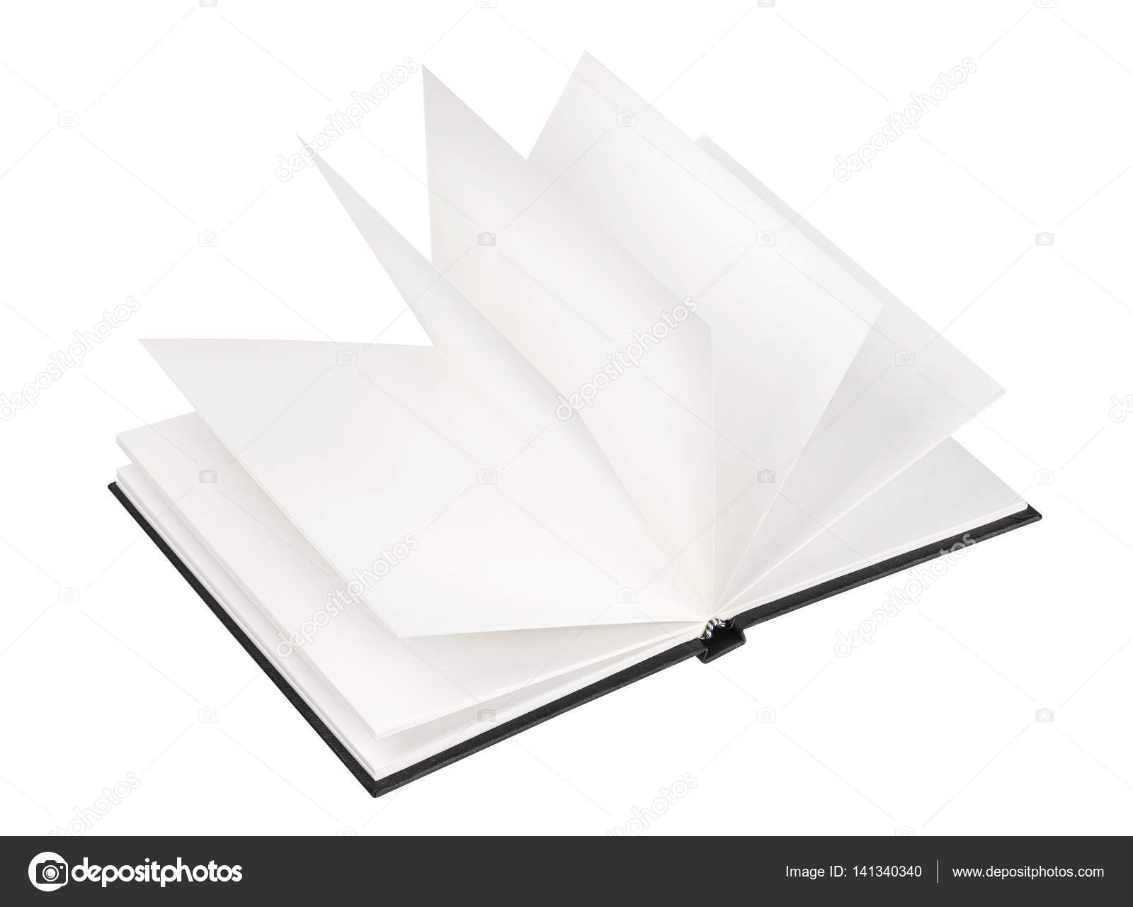Open black book isolated on white background — Stock Photo © xamtiw ...